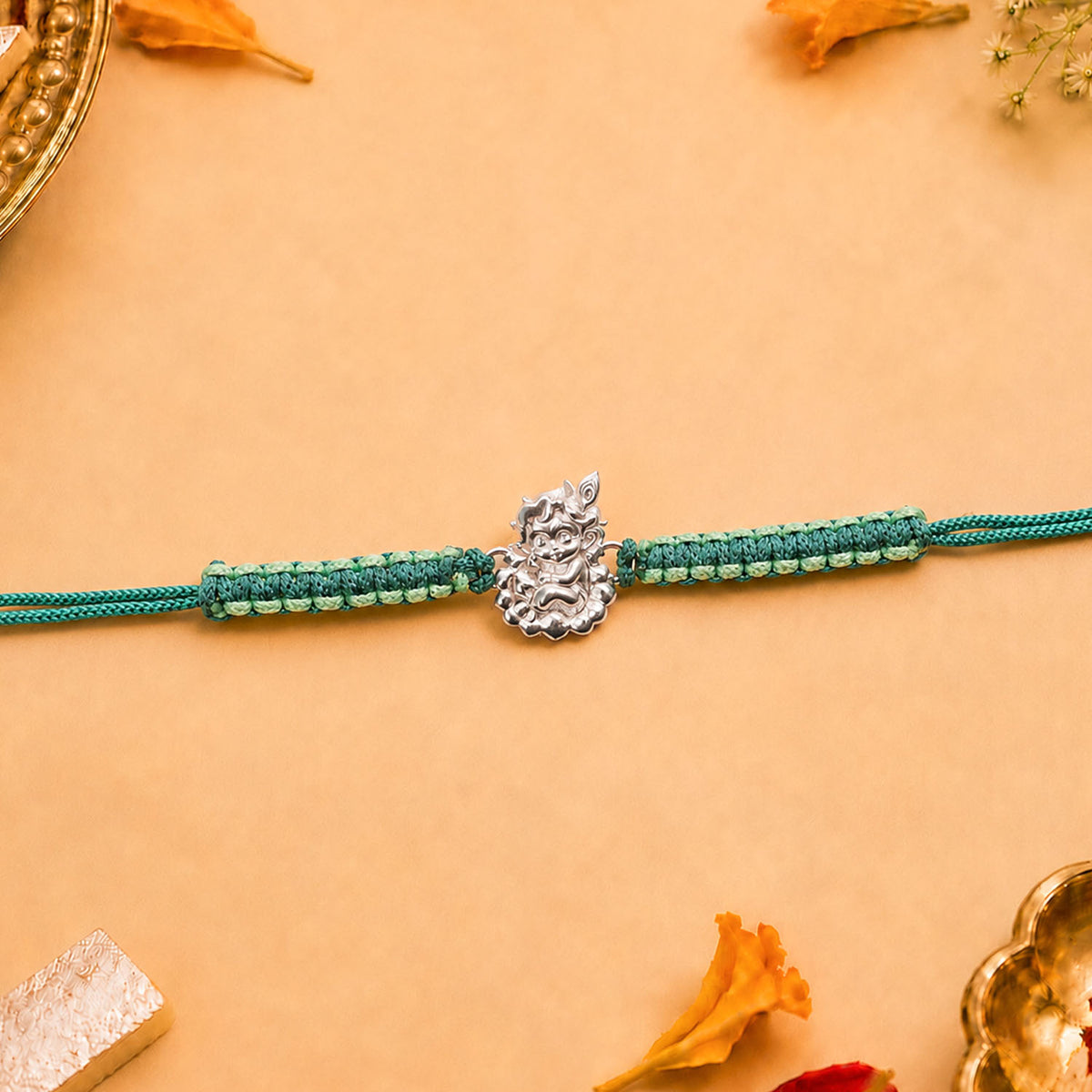 Bal Gopal Pure Silver Plated Rakhi