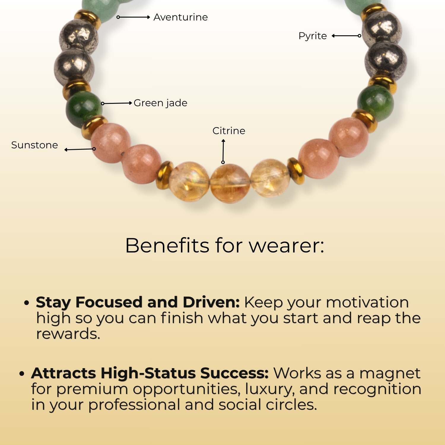 Rajyog Natural Stone Bracelet Elastic