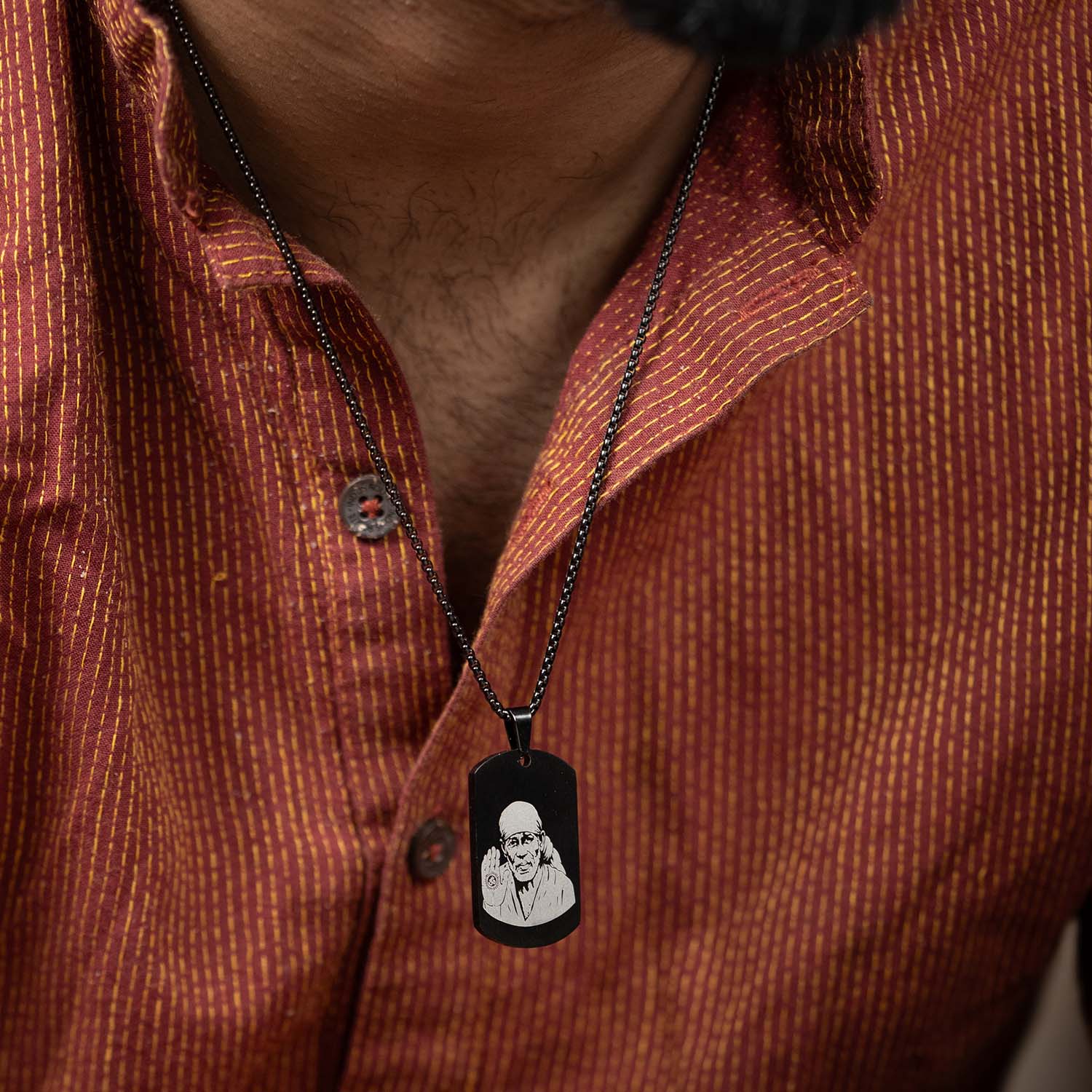 Sai Baba Tag Necklace