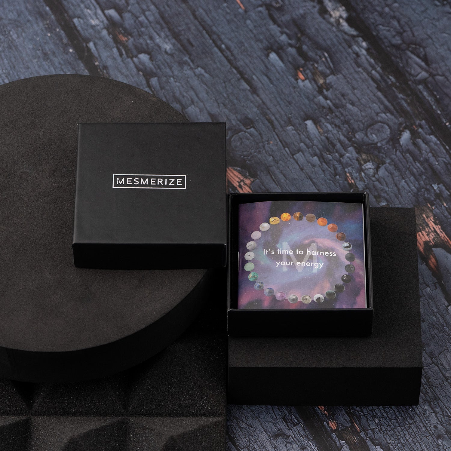 Viper Gloss Hematite Stack Natural Stone Bracelet