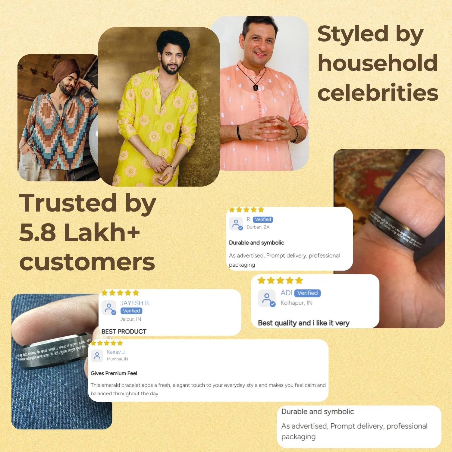 Om Namah Shivay MicroCarved Beveled Ring