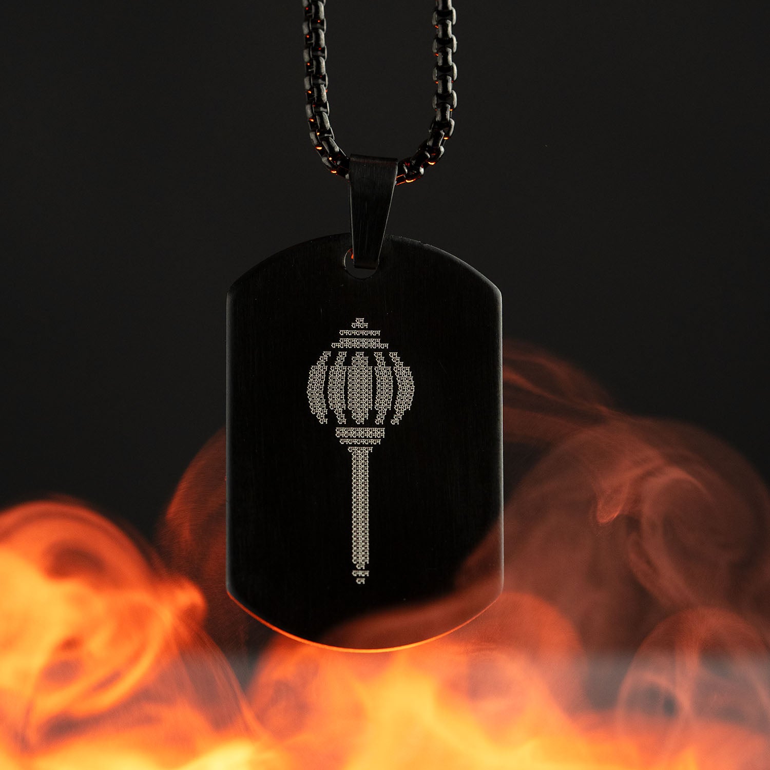Hanuman Gada MicroCarved Tag Necklace