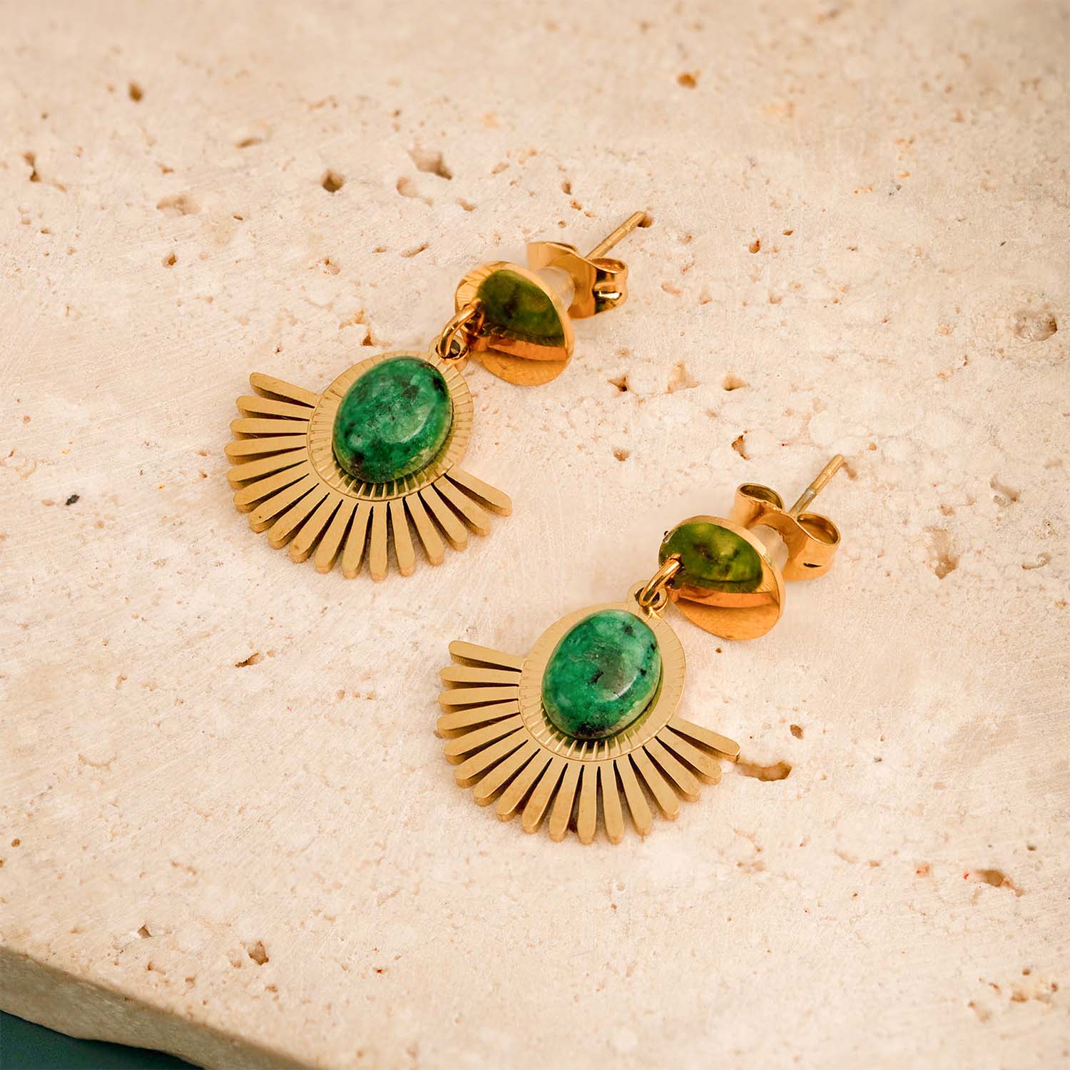 Liora Emerald Glow Drop Earrings