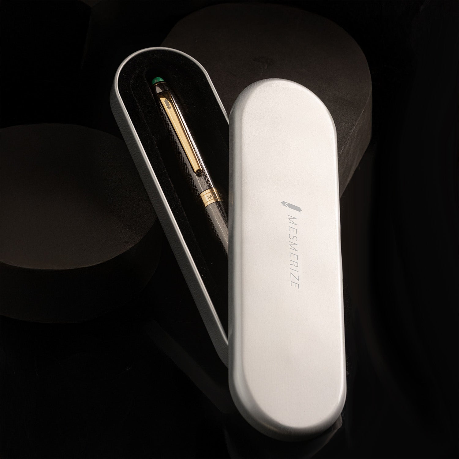 Personalised Malachite 2 in 1 MagSnap Roller Ball Pen with Stylus