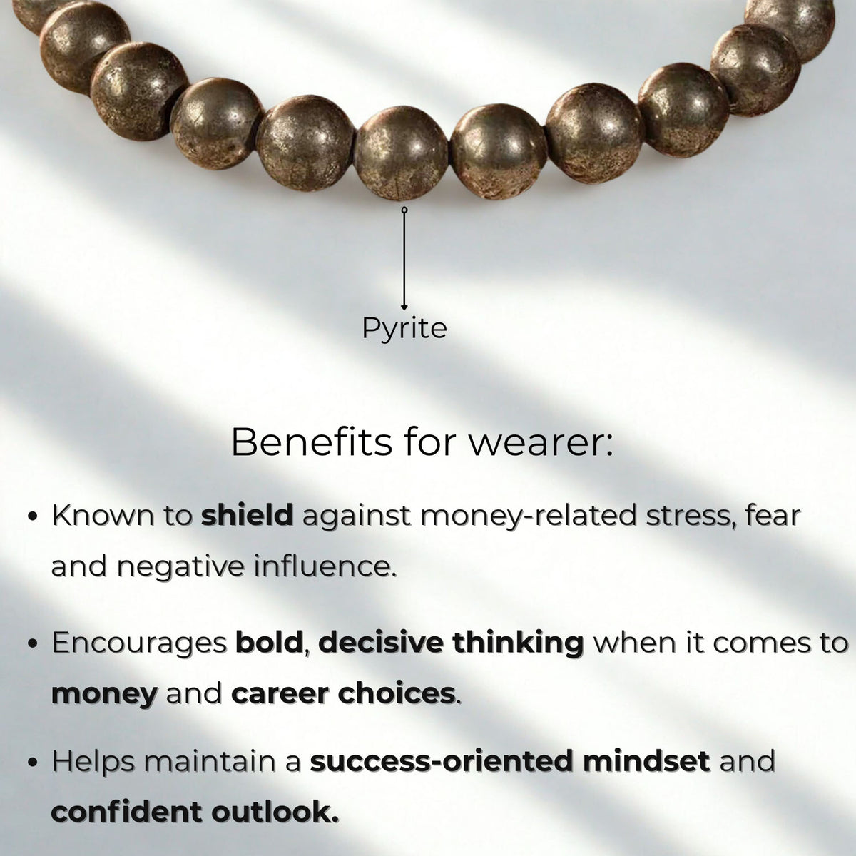 Natural Stone Jewellery Money Magnet Pyrite Natural Stone Elastic Bracelet
