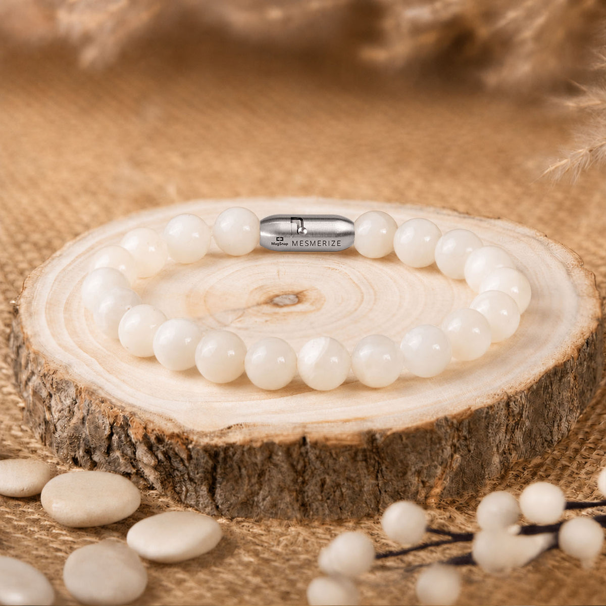 Mystic Aura Moonstone Natural Stone Bracelet With MagSnap2