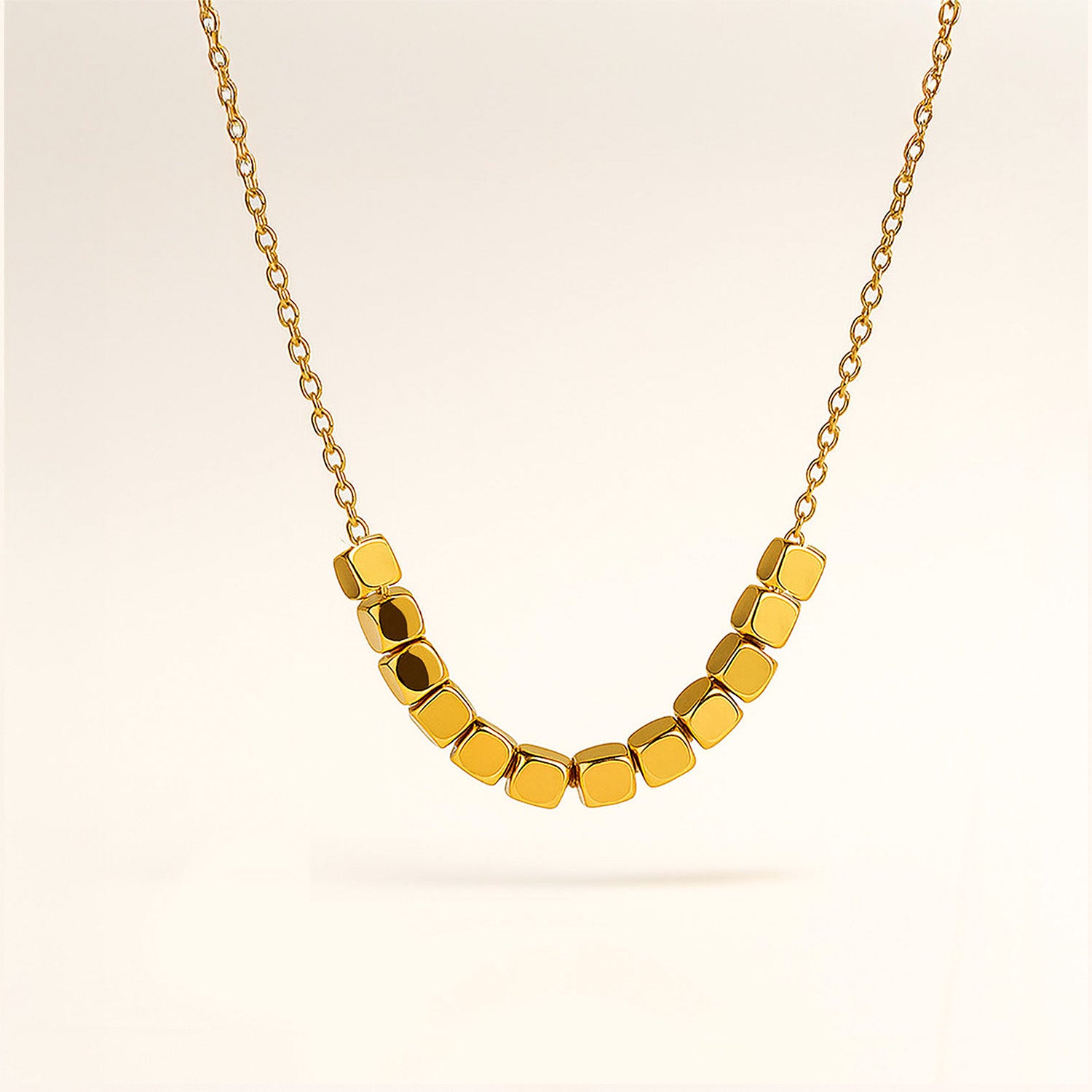 Eternal Grace Beaded Cube Necklace Chain