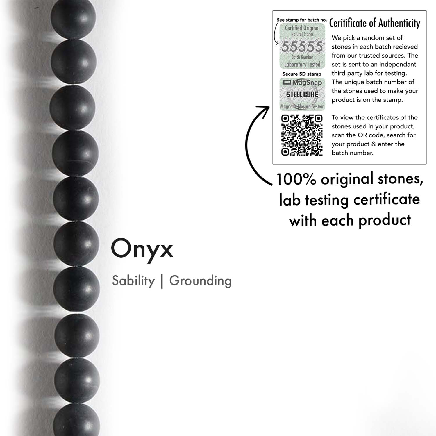 Natural Stone Jewellery Onyx Natural Stone Couple Bracelet