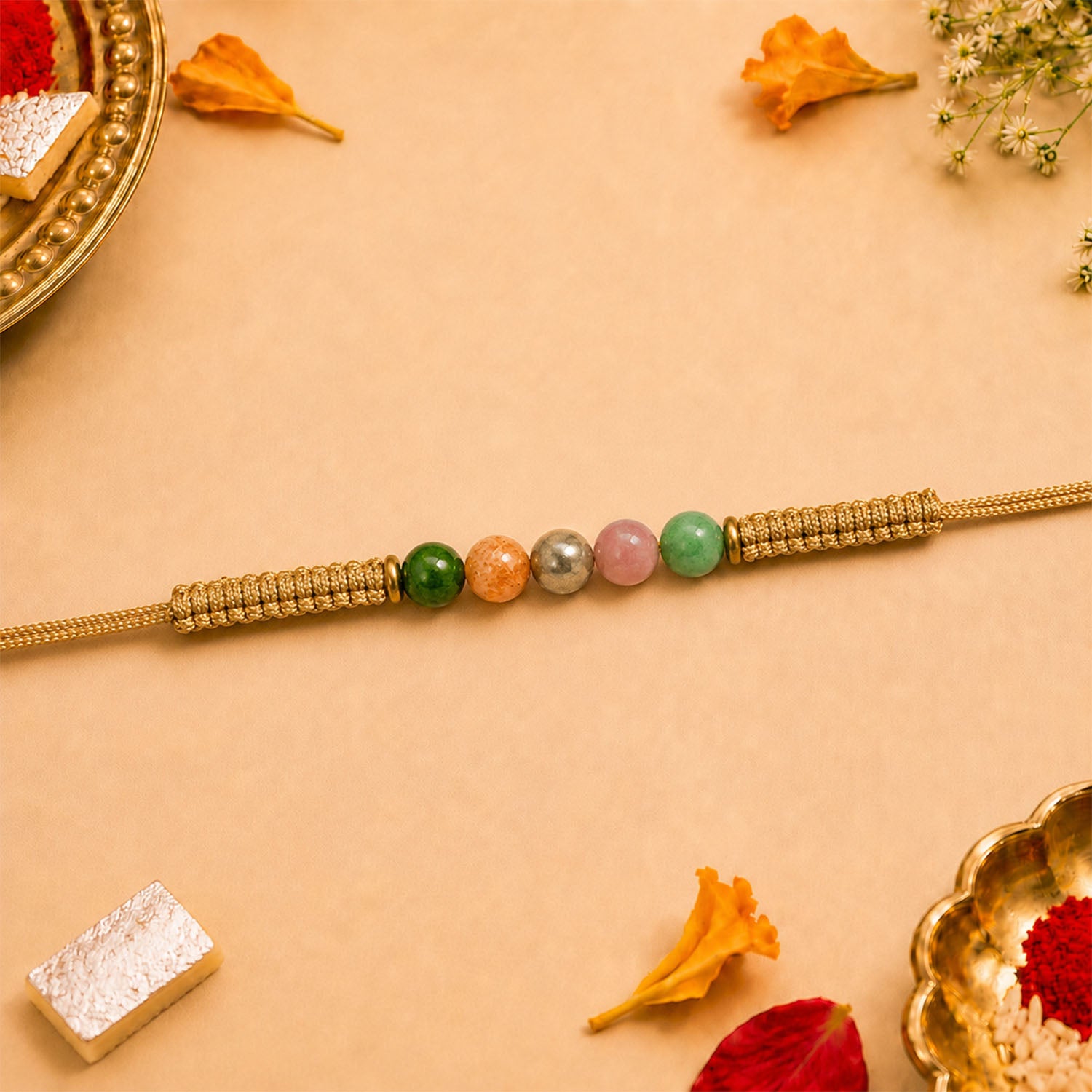 Power Rajyog Natural Stone Rakhi