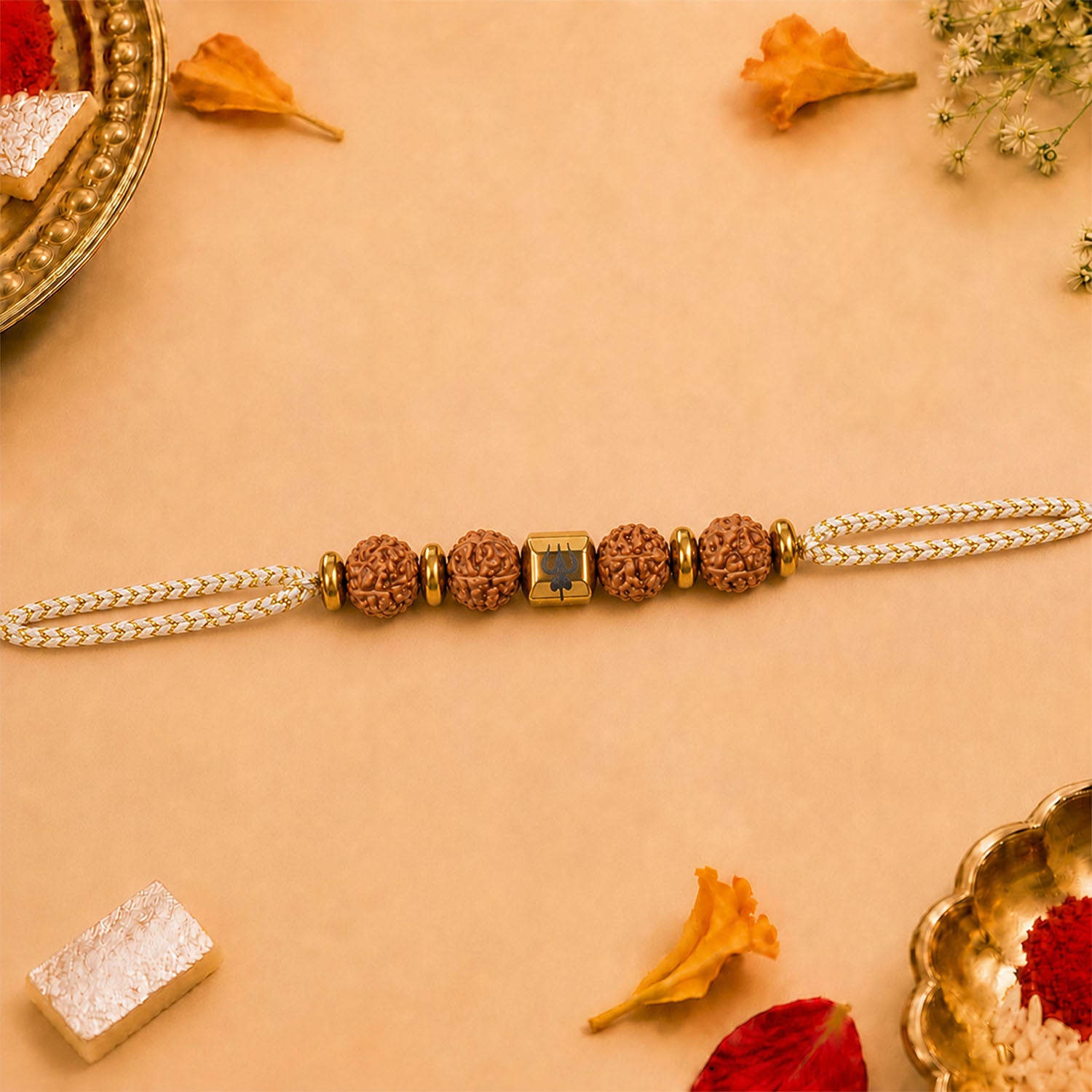 Power Shiv Trishul Rudraksha Rakhi