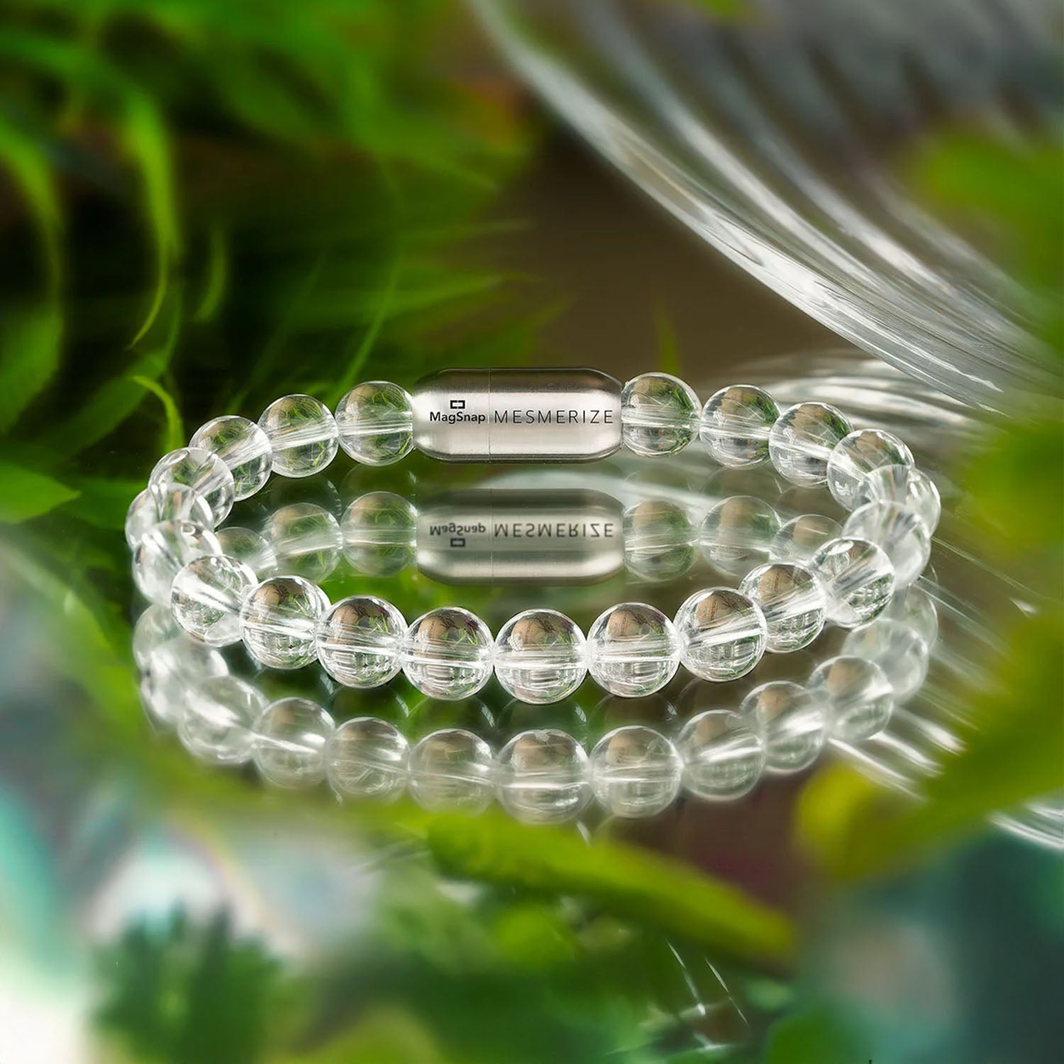 Natural Stone Jewellery Bracelet Clear Quartz MagSnap