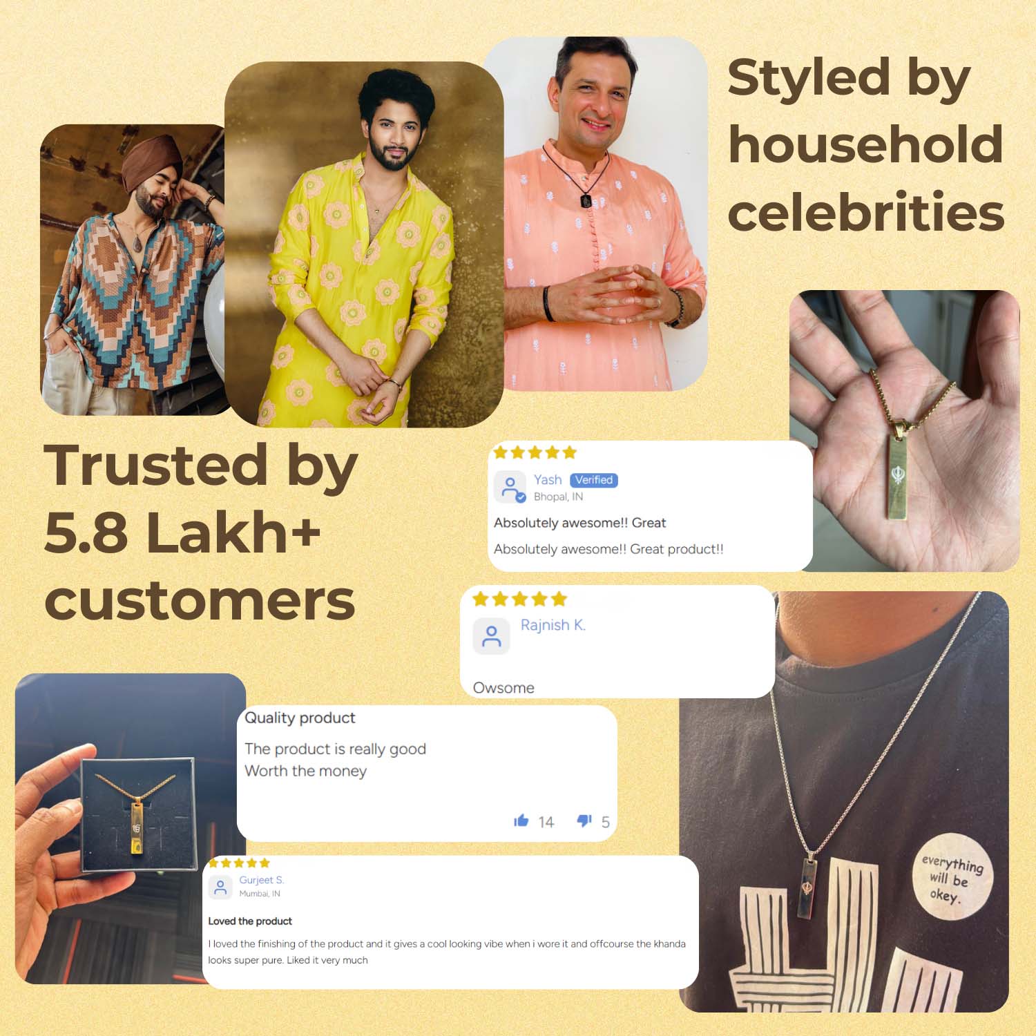 Ik Onkar Spiritual Mini Tag Black