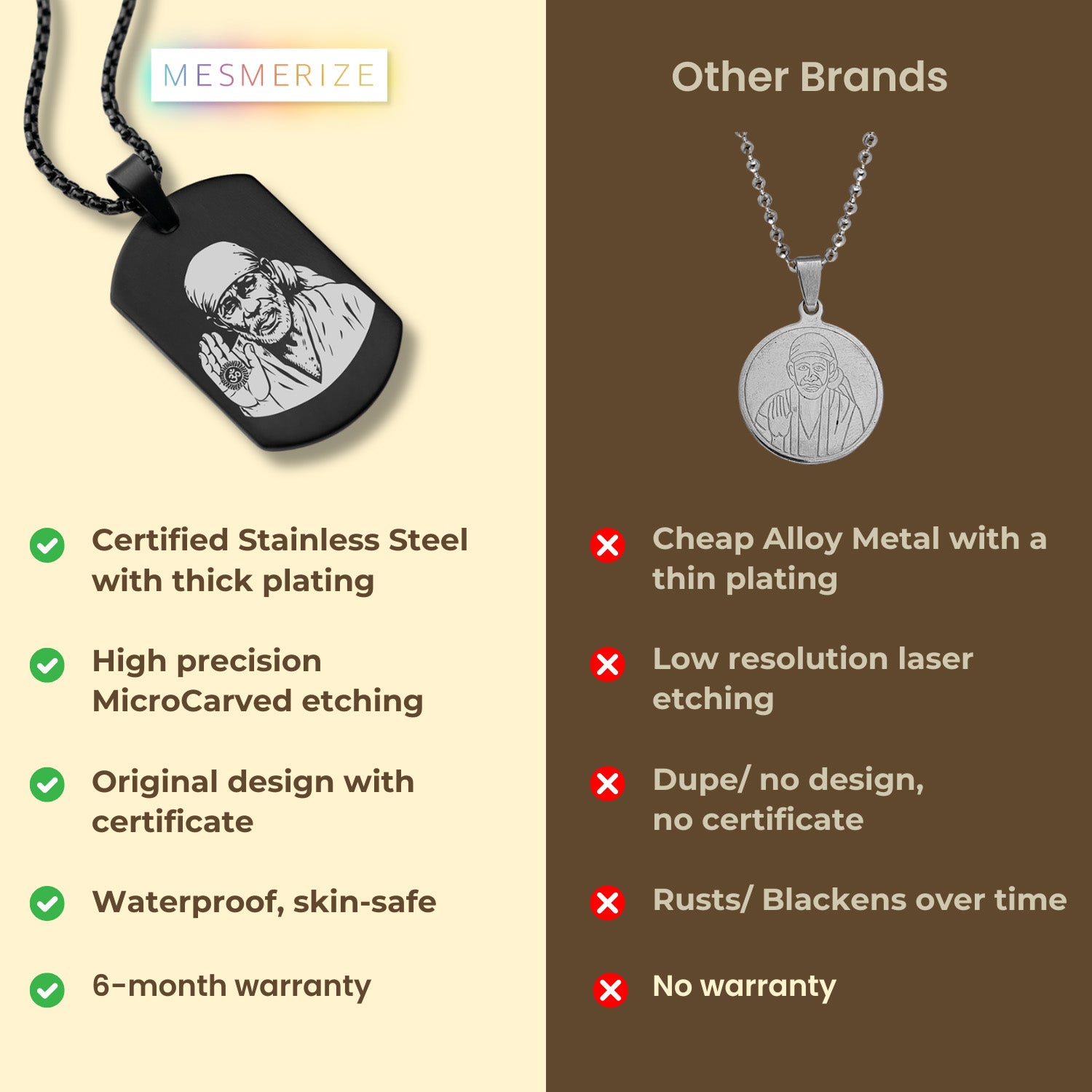 Sai Baba Tag Necklace