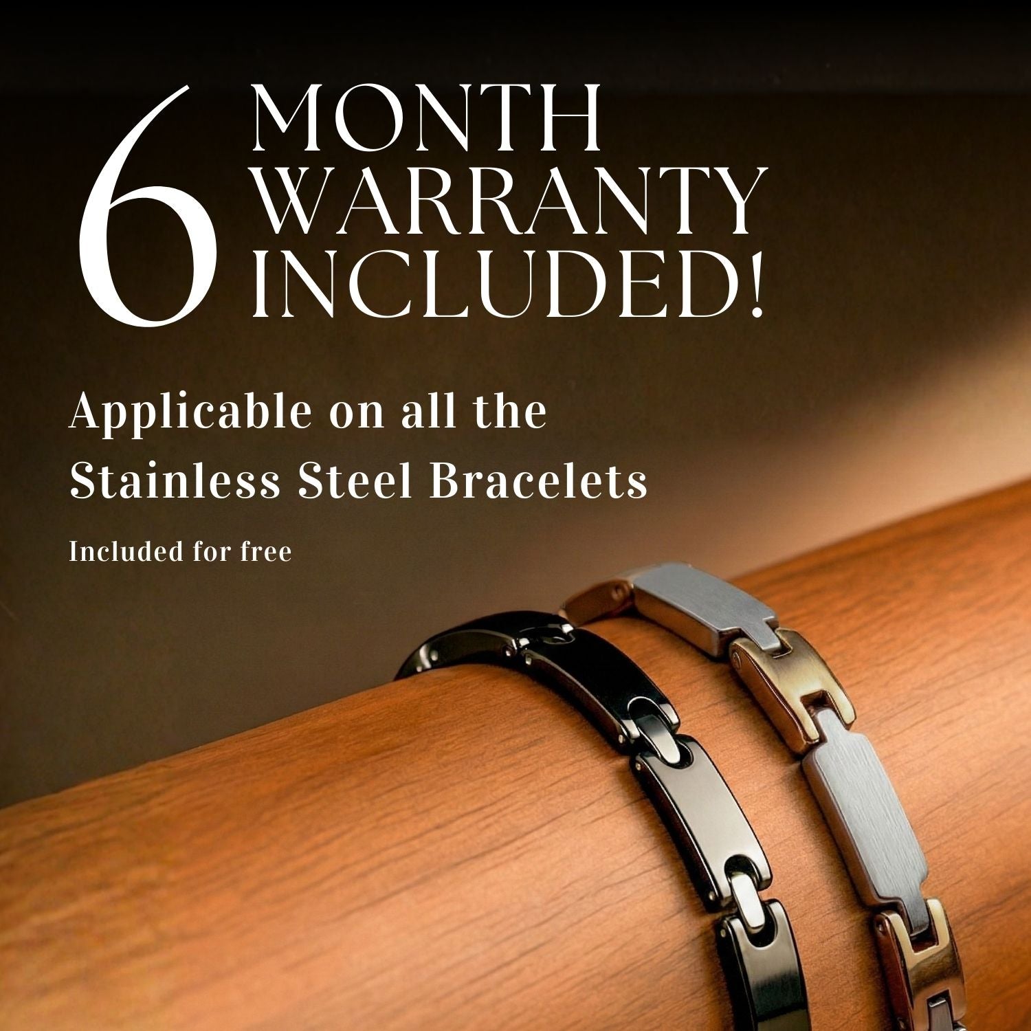 Black & Gold Dual Finish Steel Link Bracelet