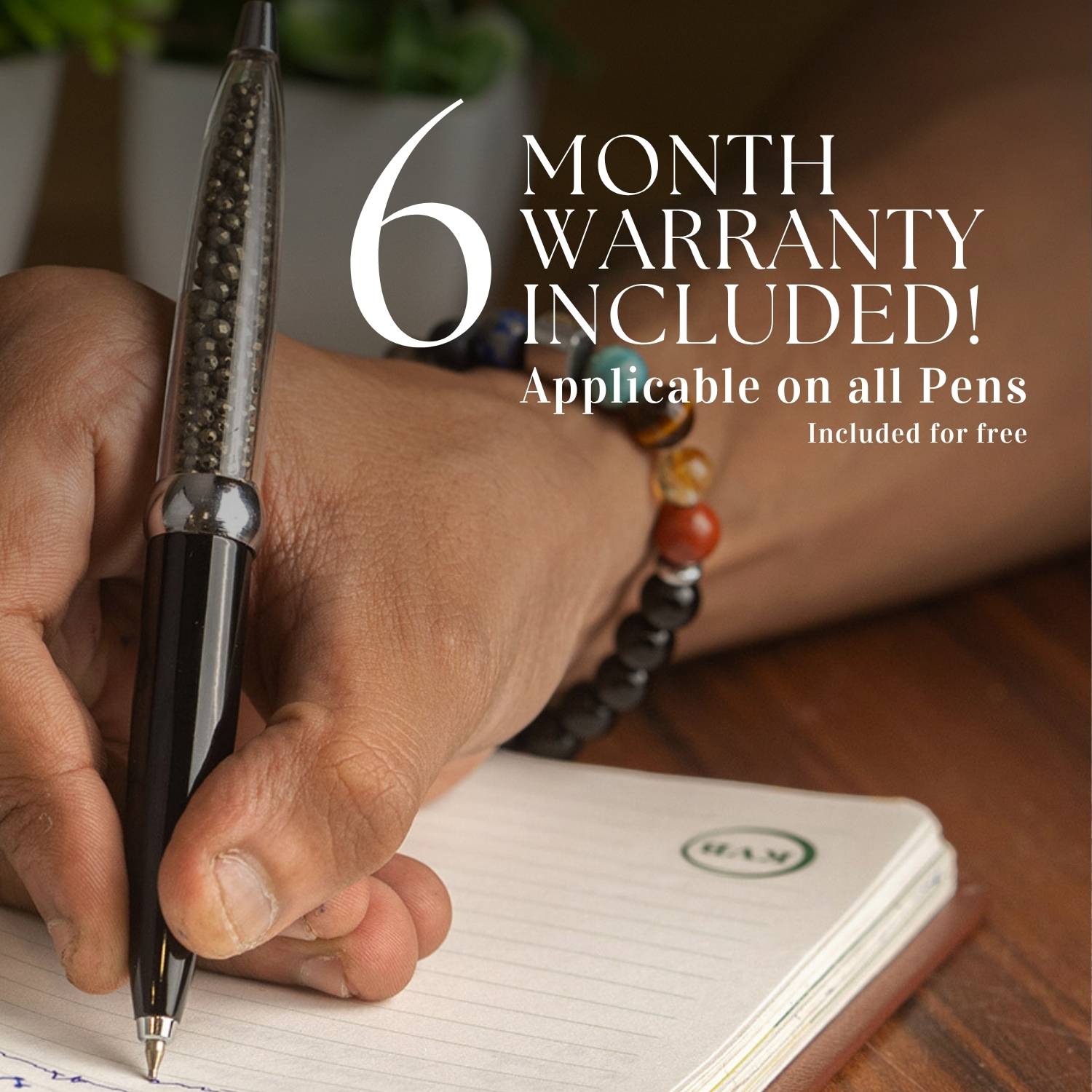 Personalised Pyrite MagSpin Rotating Desk Pen with DryFlow Ink