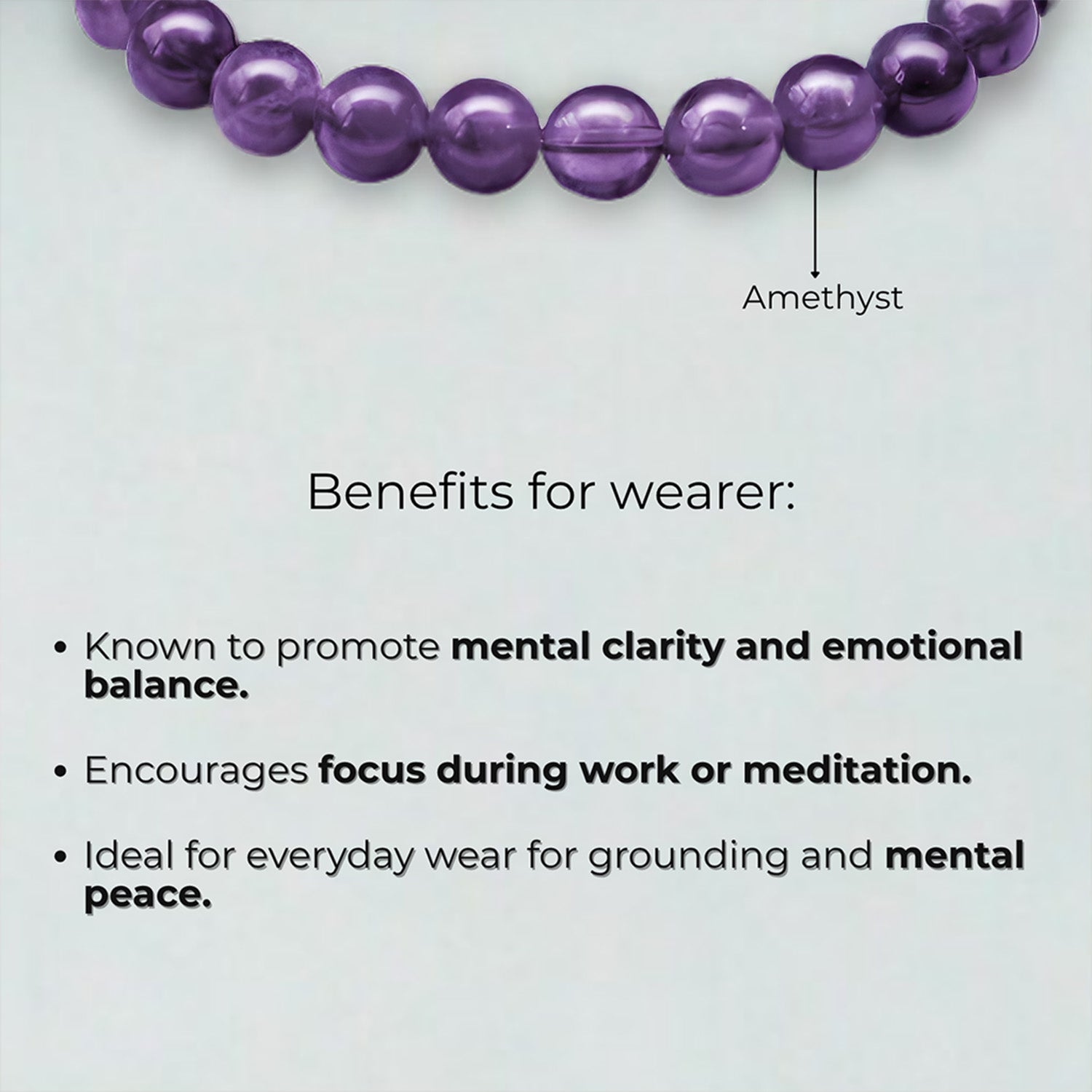Natural Stone Jewellery Bracelet Amethyst Elastic