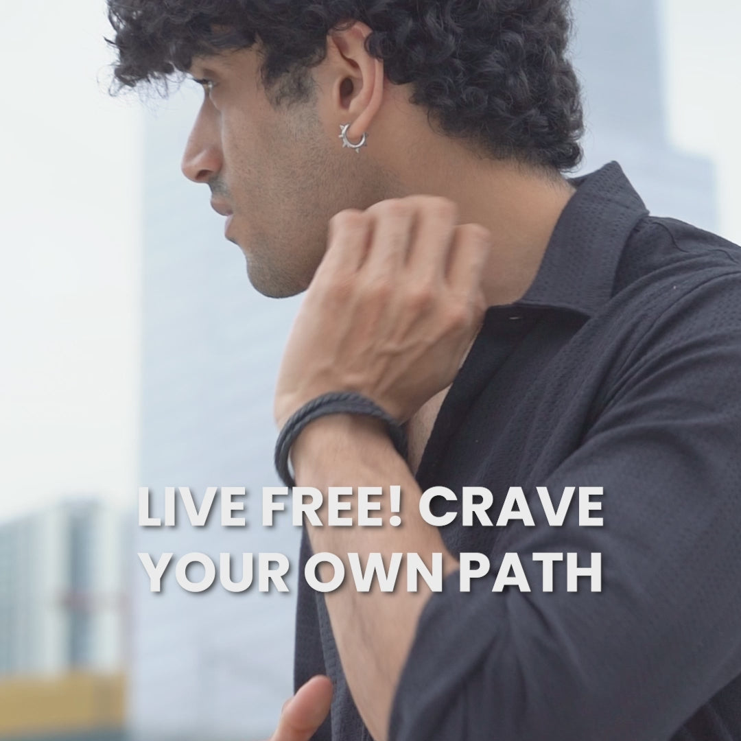 Rogue Textured NeoLeather Bracelet with MagSlide Black