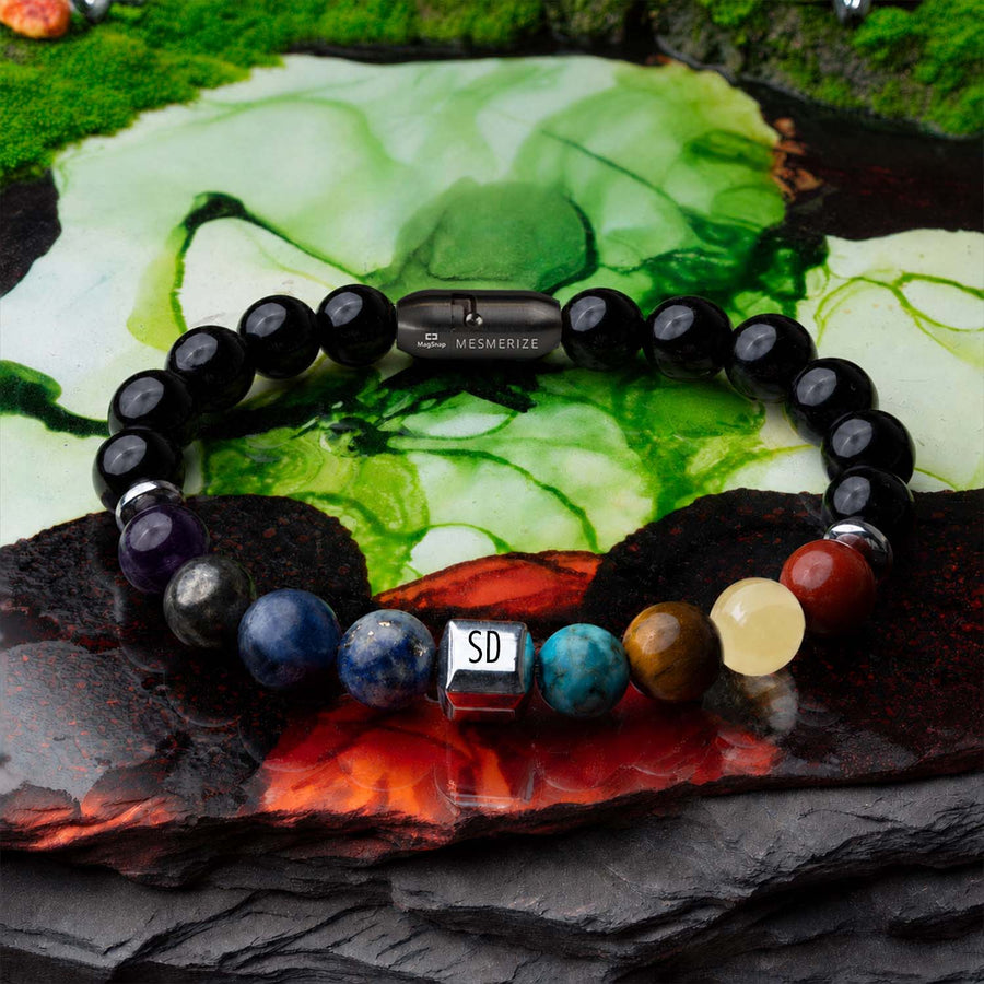 Personalised Super 9 Chakra Natural Stone Bracelet With MagSnap 4