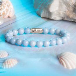 Calming Angelite Natural Stone Bracelet
