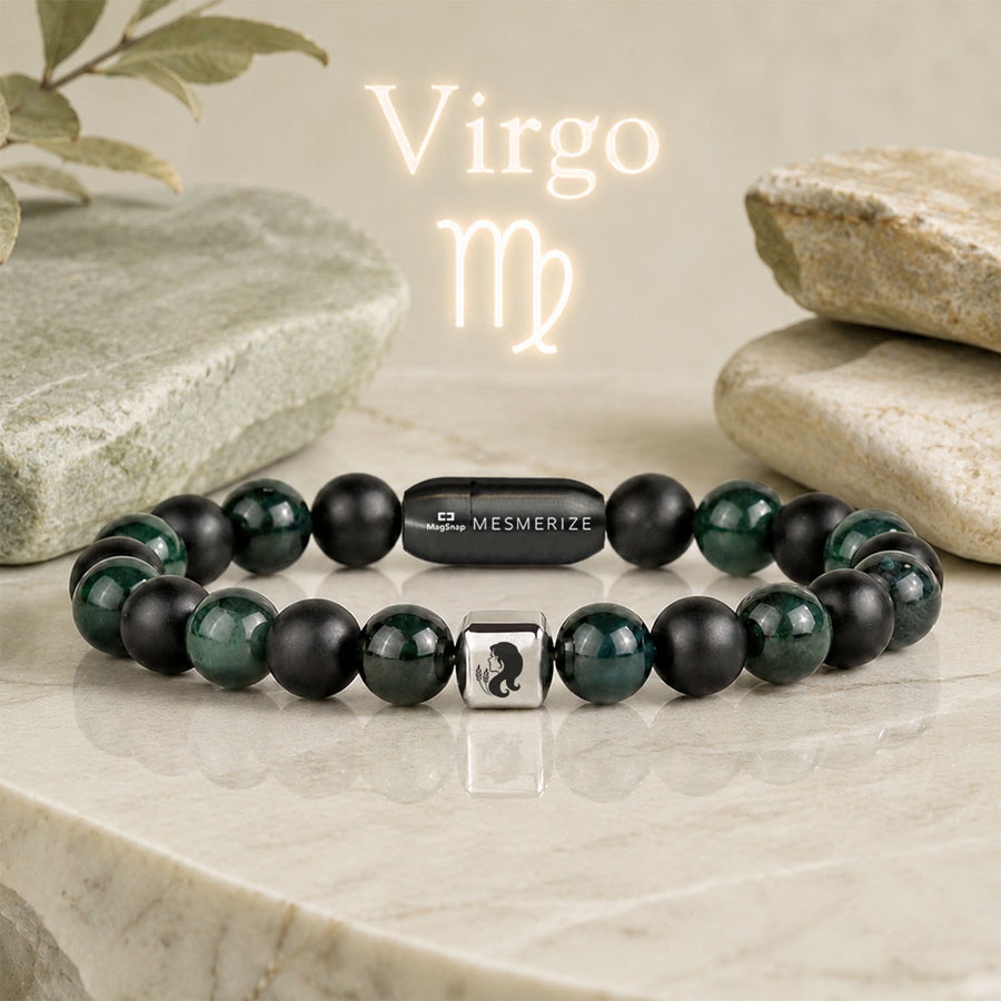 Virgo (Kanya) Zodiac Stone Bracelet with MagSnap 4