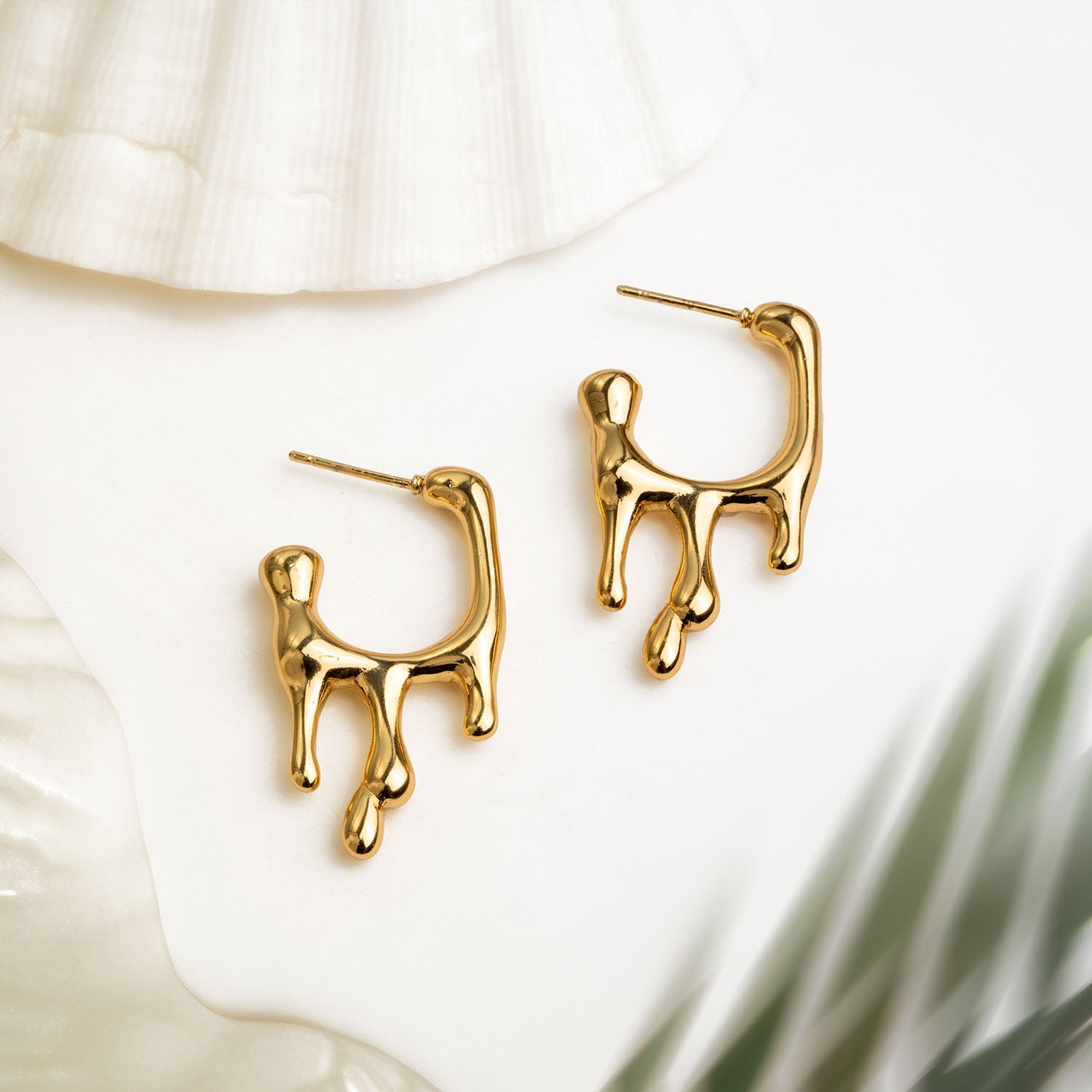 Ariana Drip 18K Gold Earrings