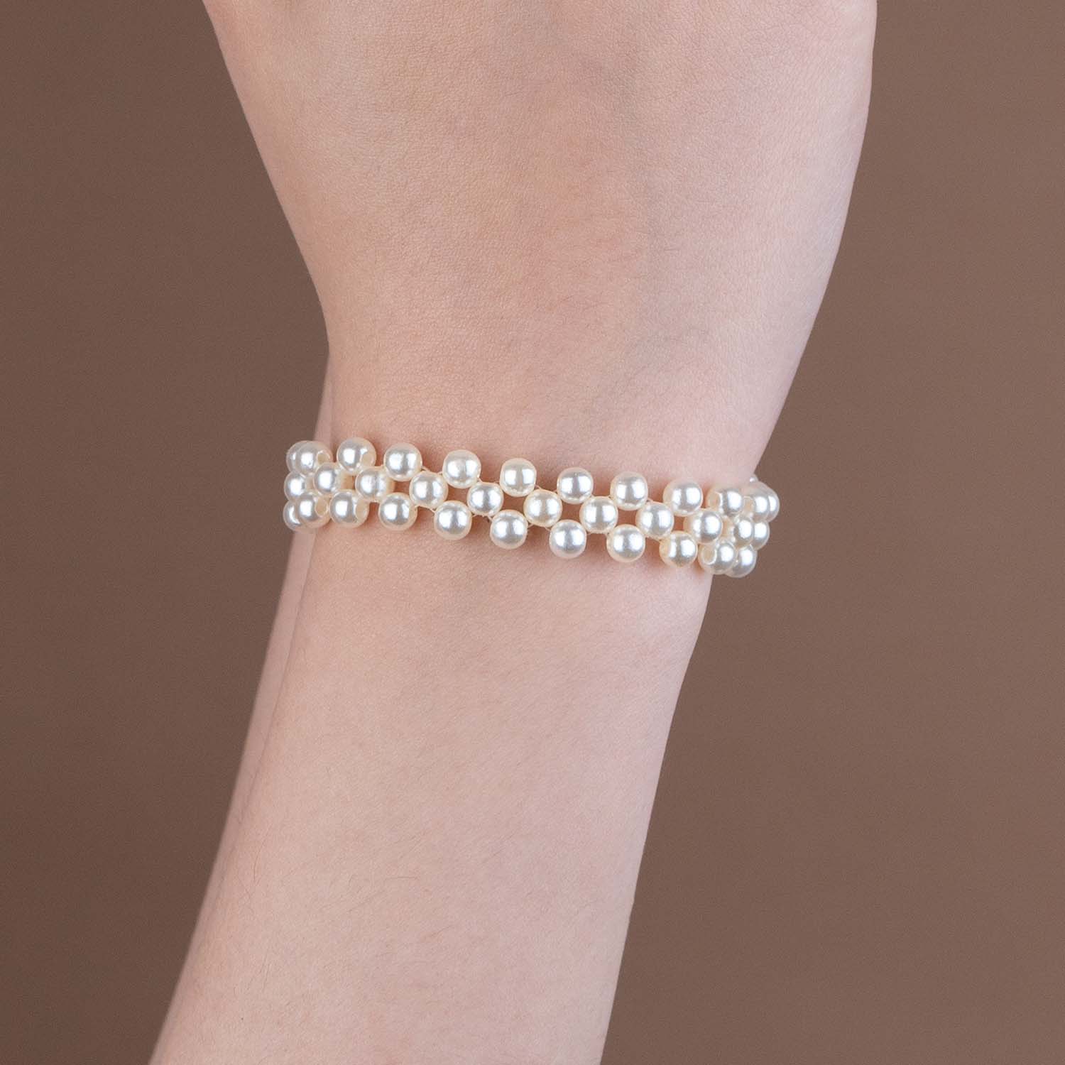 W Premium Jewellery Braided Pearl Bracelet