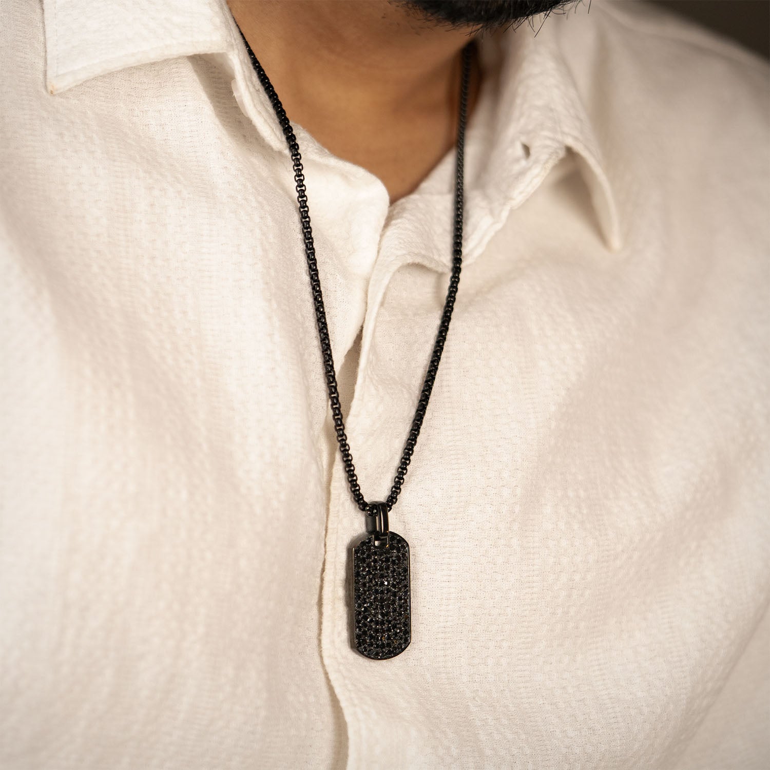 Black Diamonds Limited Edition Dog Tag Necklace