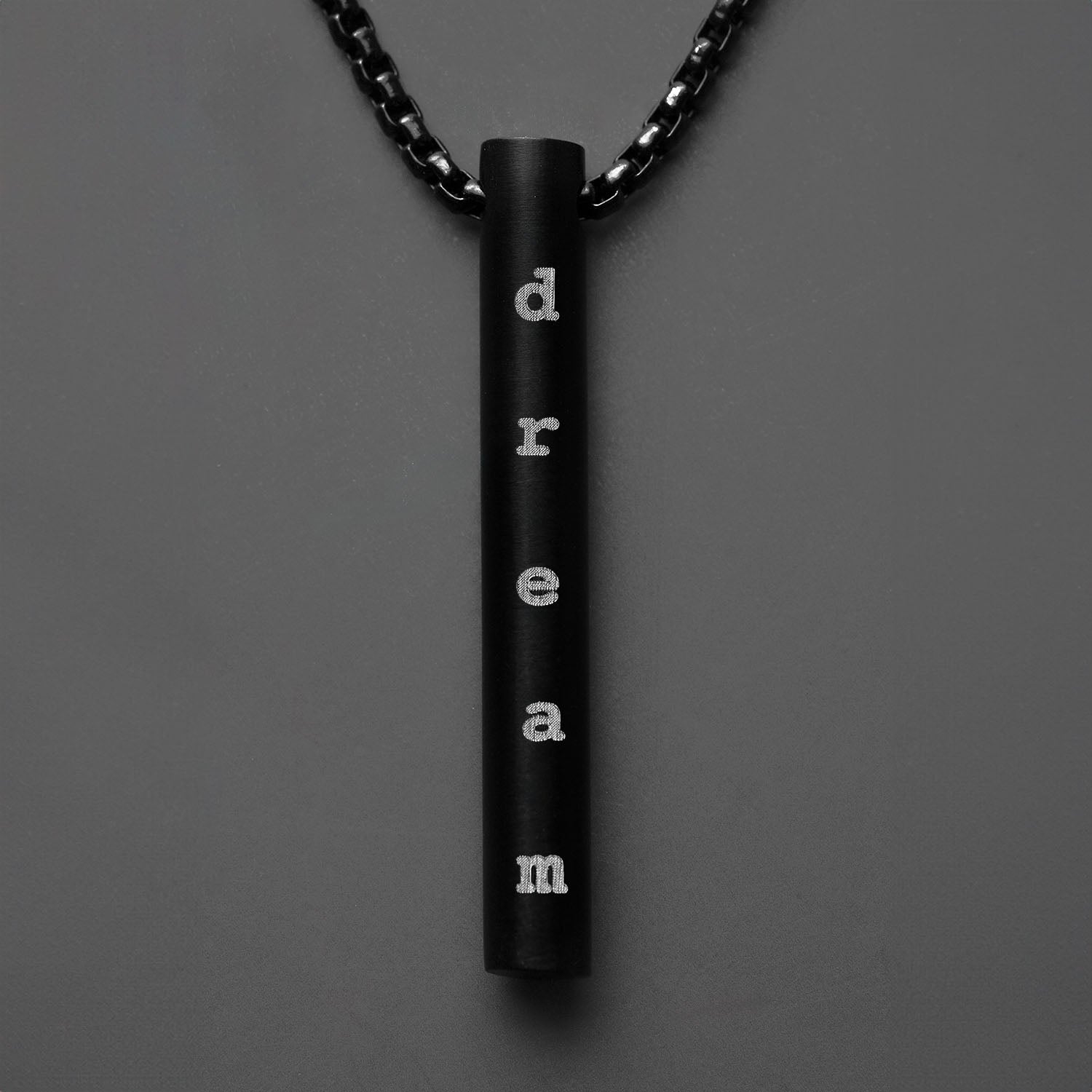 Dream Black Barrel Necklace