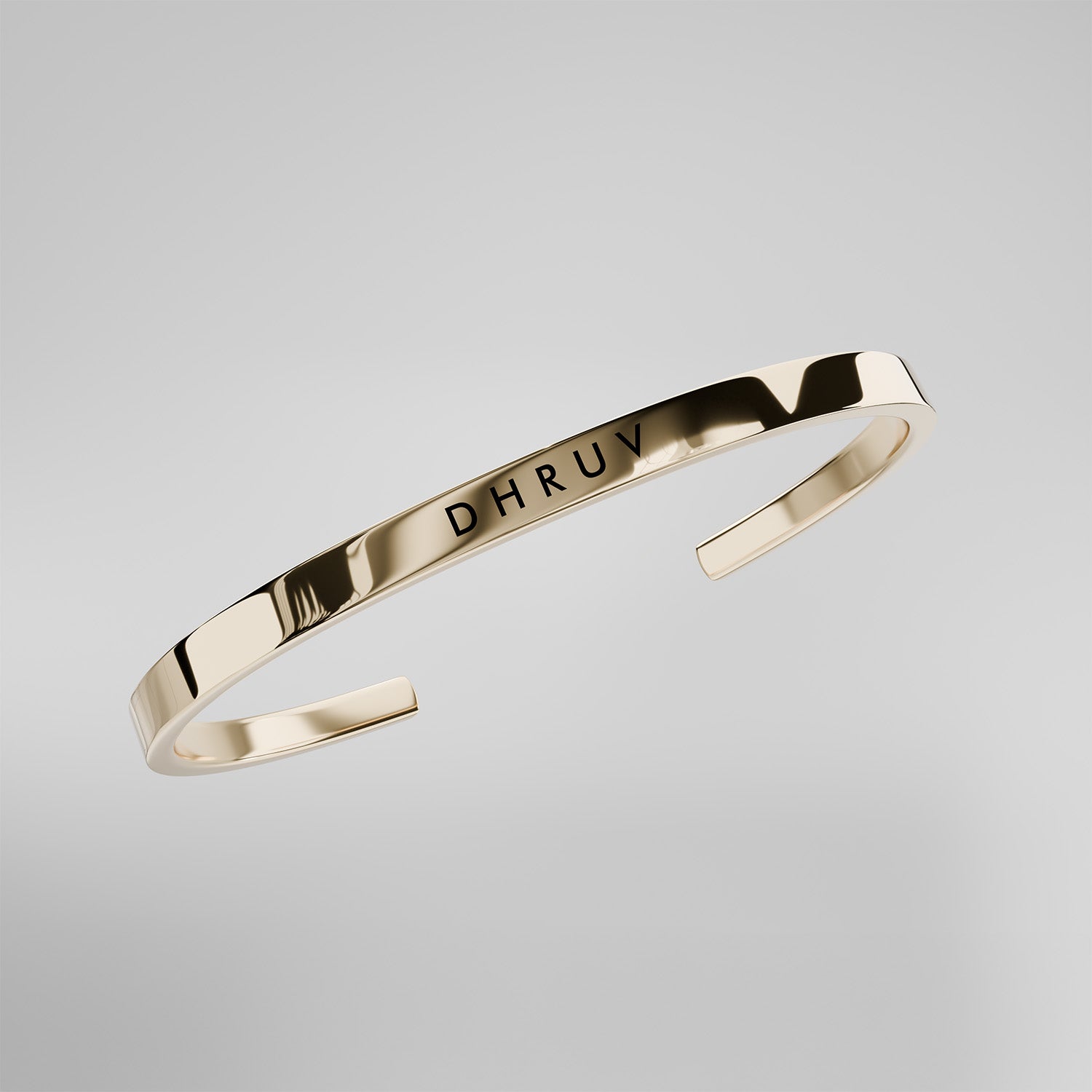 Personalised Gold Cuff Kada Bracelet