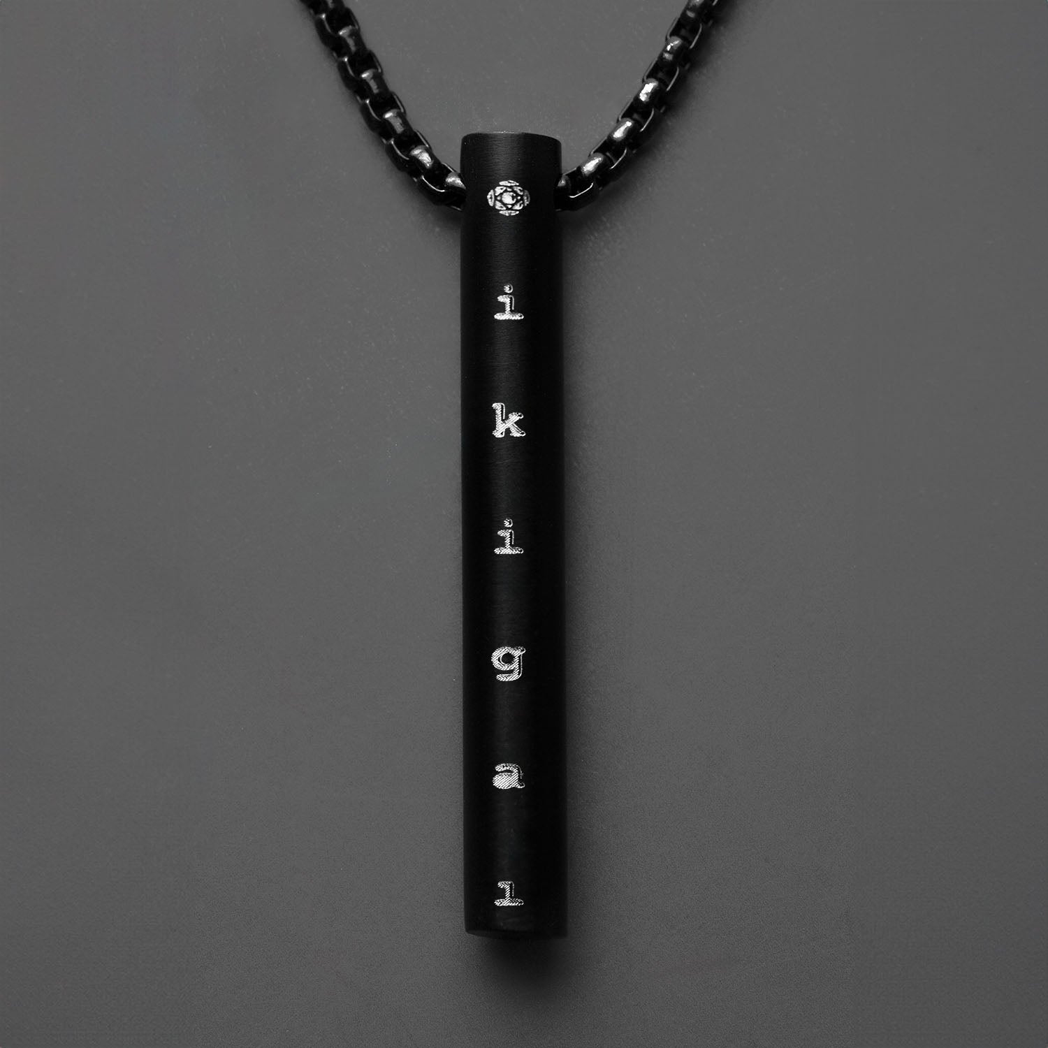 Ikigai Barrel Necklace Black