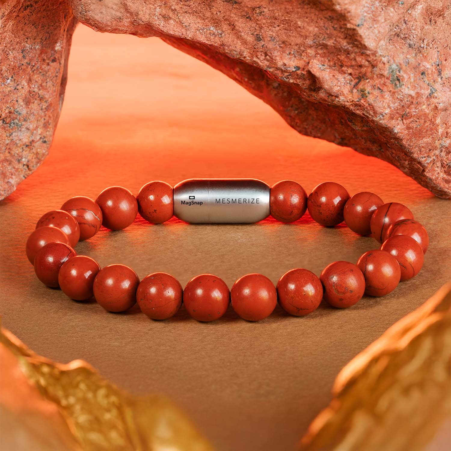 Inner Strength Red Jasper Natural Stone Bracelet