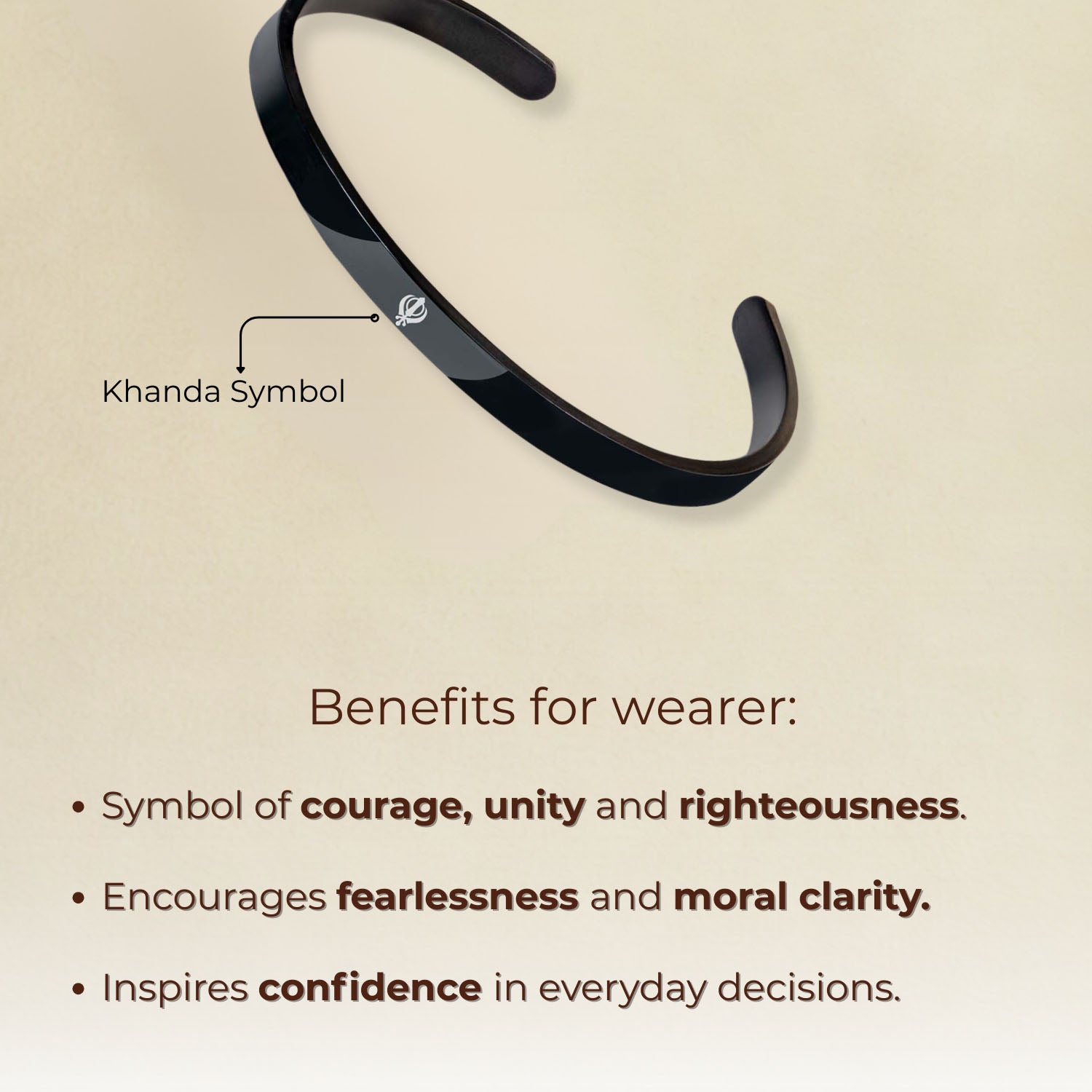 Khanda Gloss Cuff Adjustable Bracelet Rose Gold