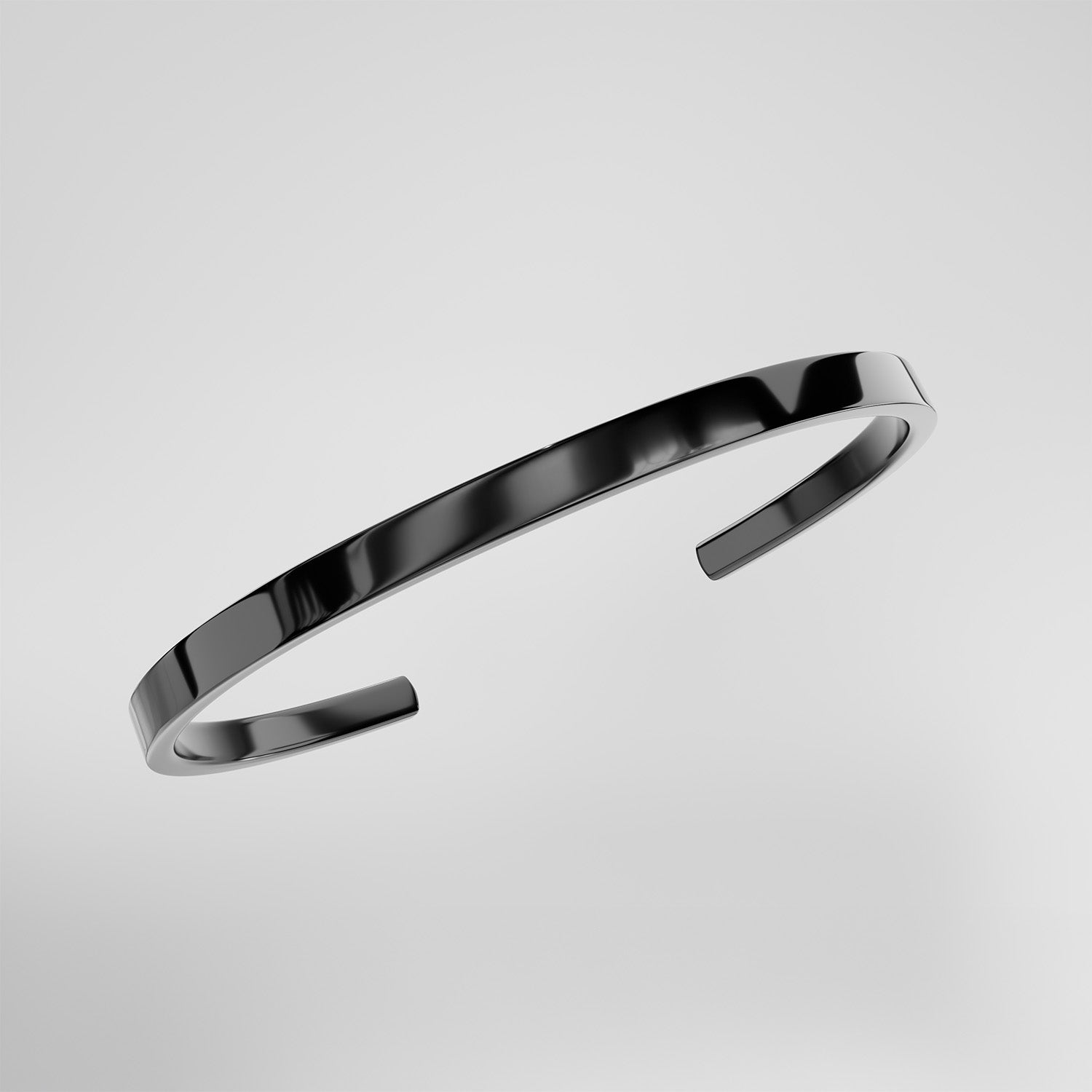 Non Personalised Black Cuff Kada Bracelet