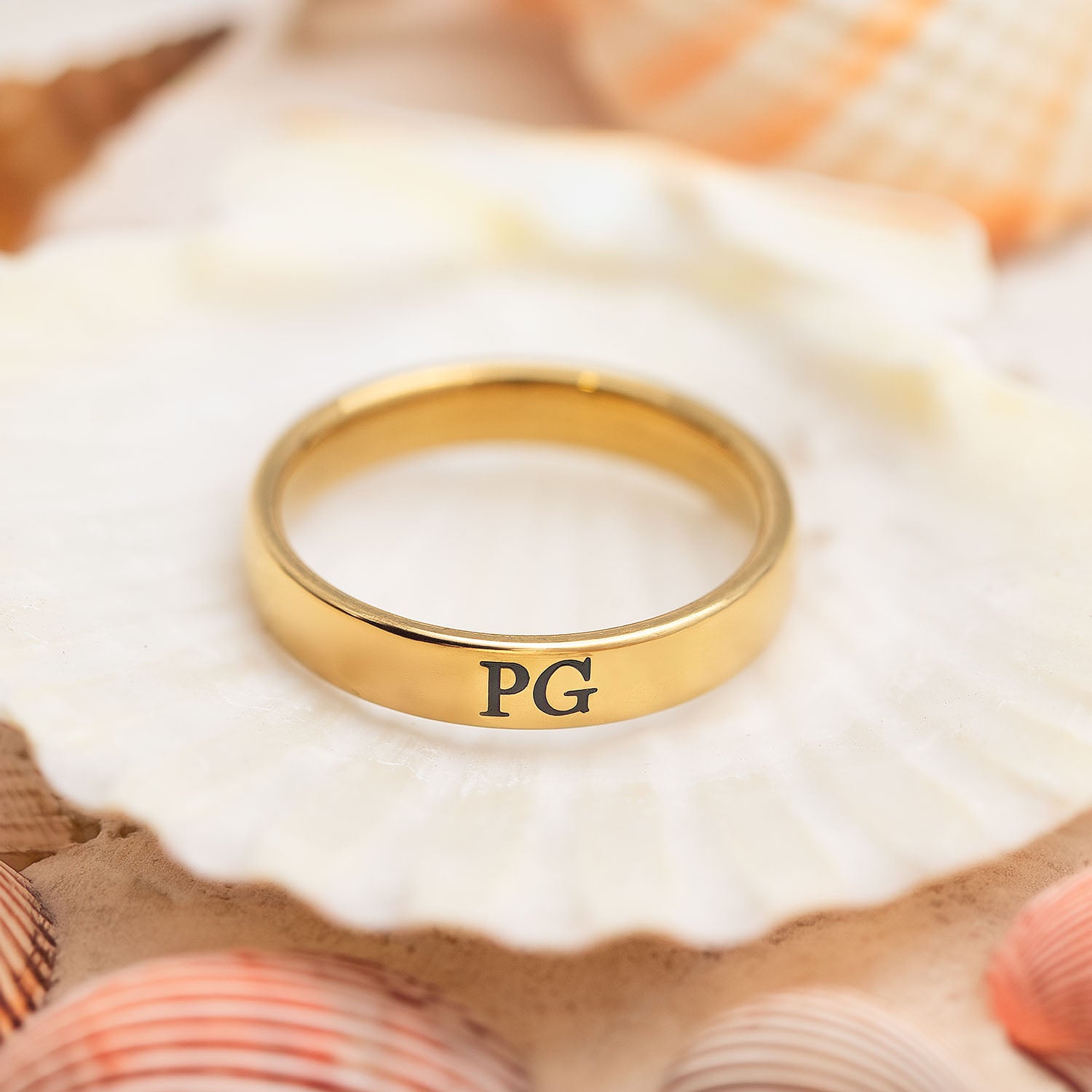 Personalised Gold Couple Ring