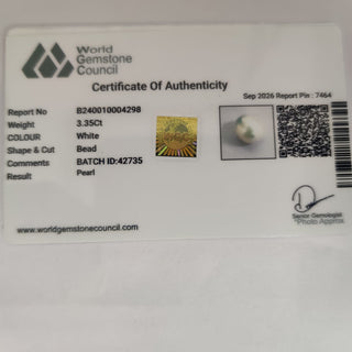 Pearl lab certificate 12