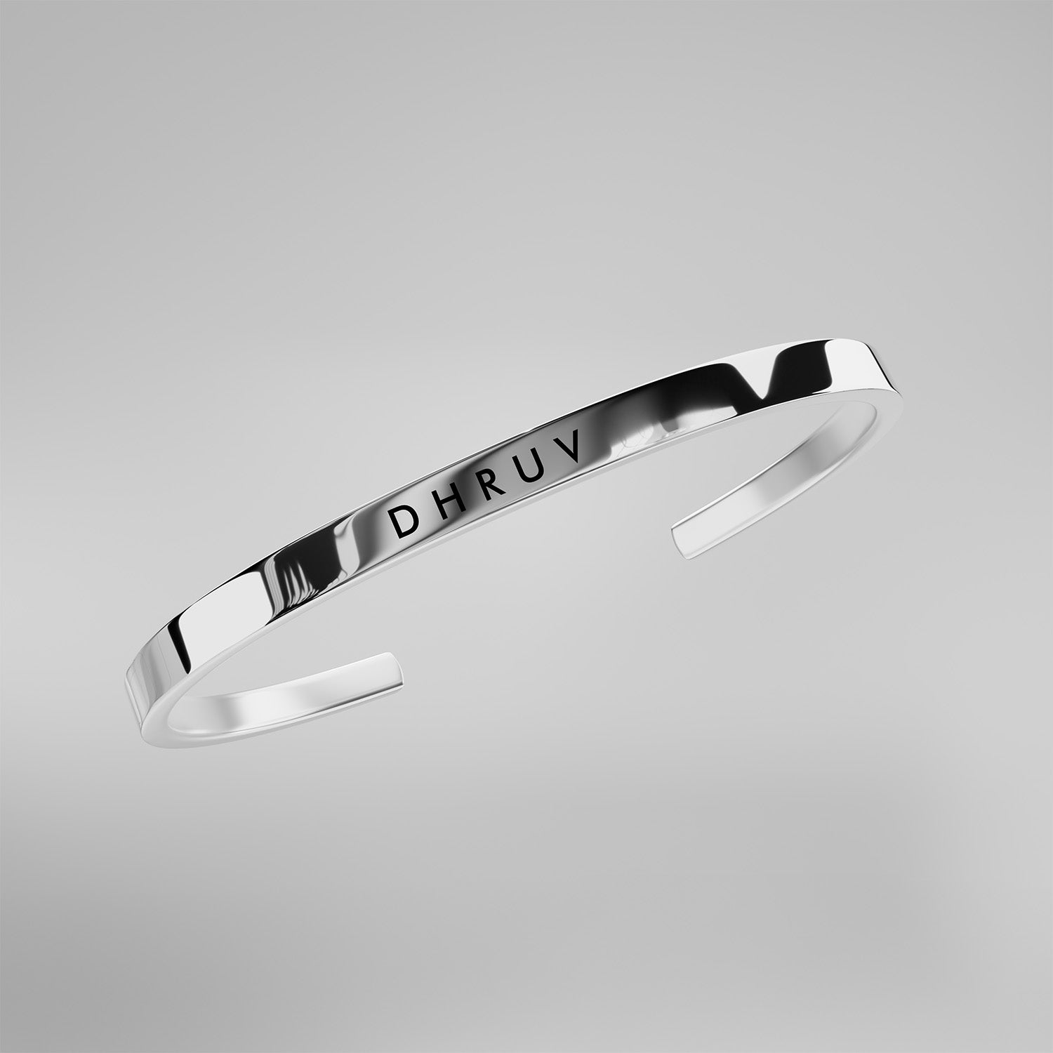 Personalised Silver Cuff Kada Bracelet