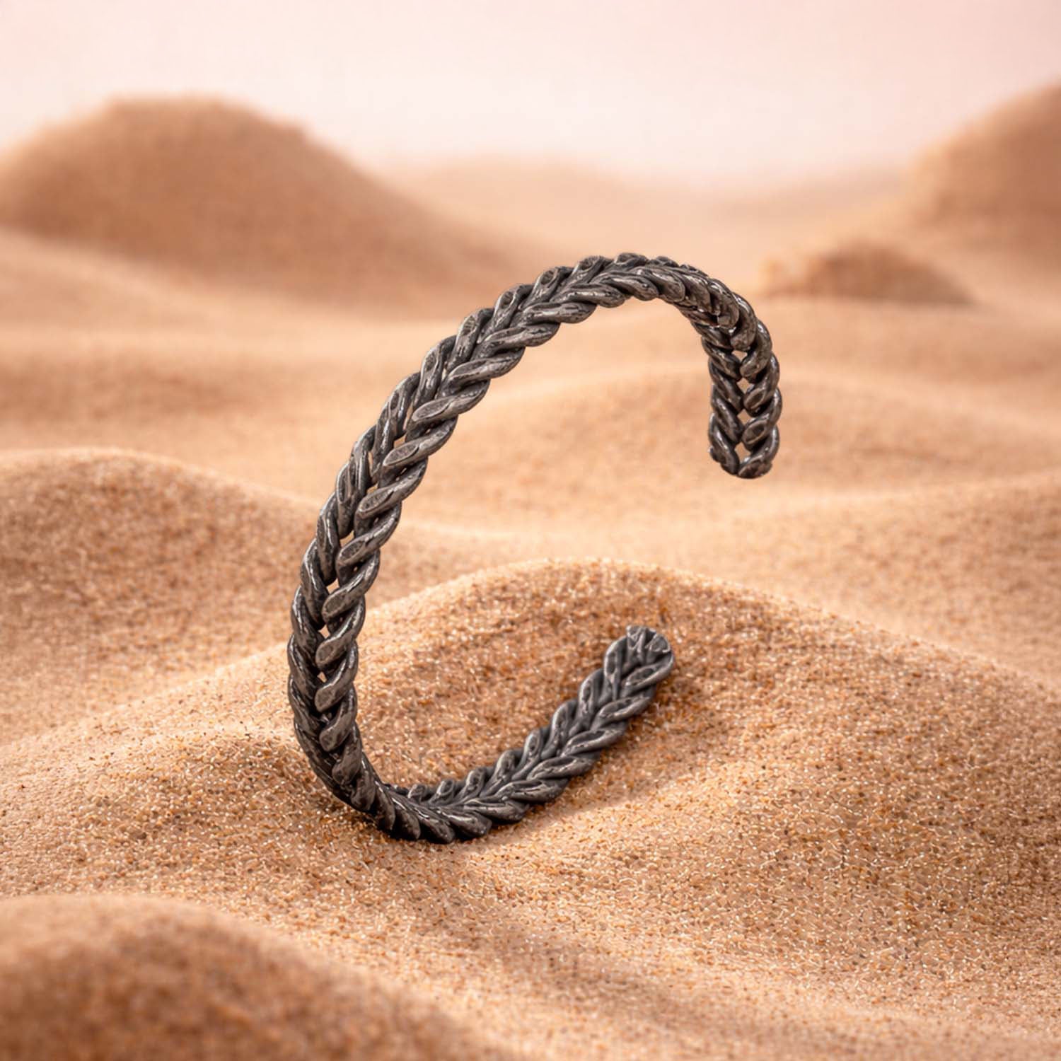 Raw Braid Cuff Bracelet