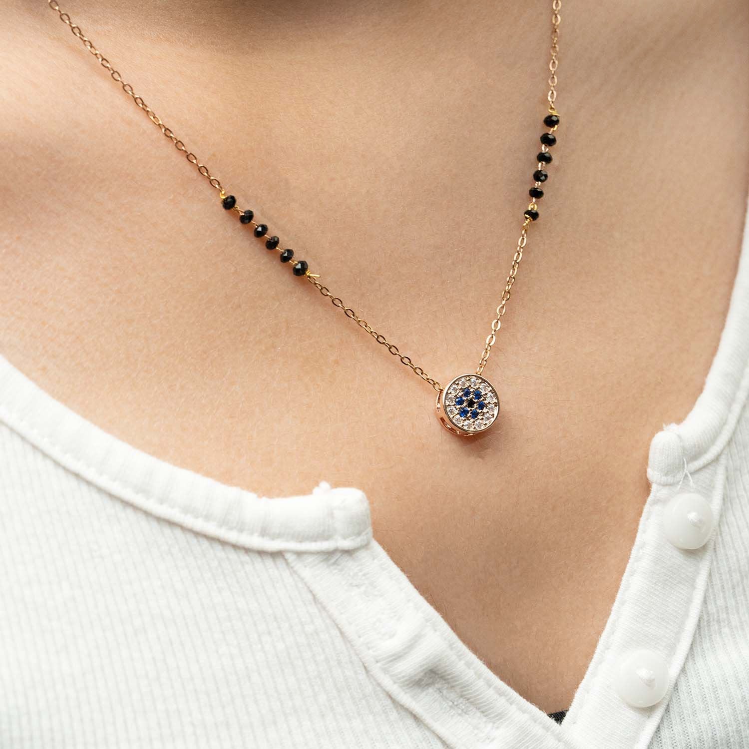 Rose Gold Evil Eye Mangalsutra