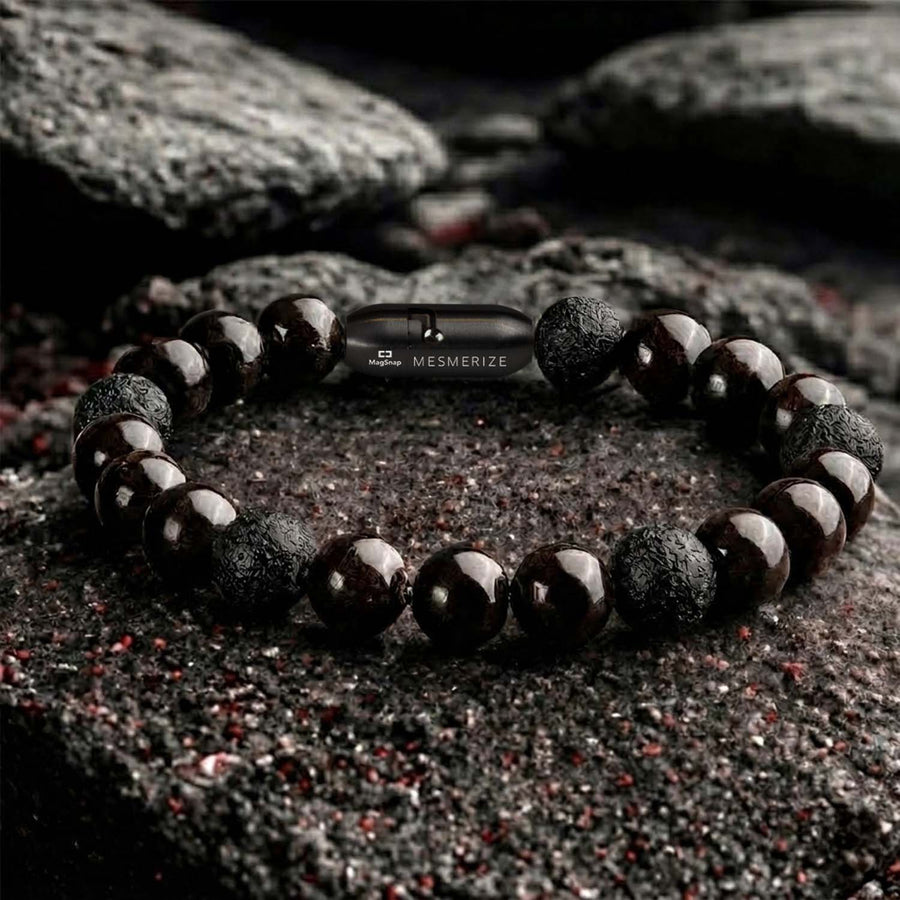 Sacred Saffordite & Garnet Natural Stone Bracelet With MagSnap 4