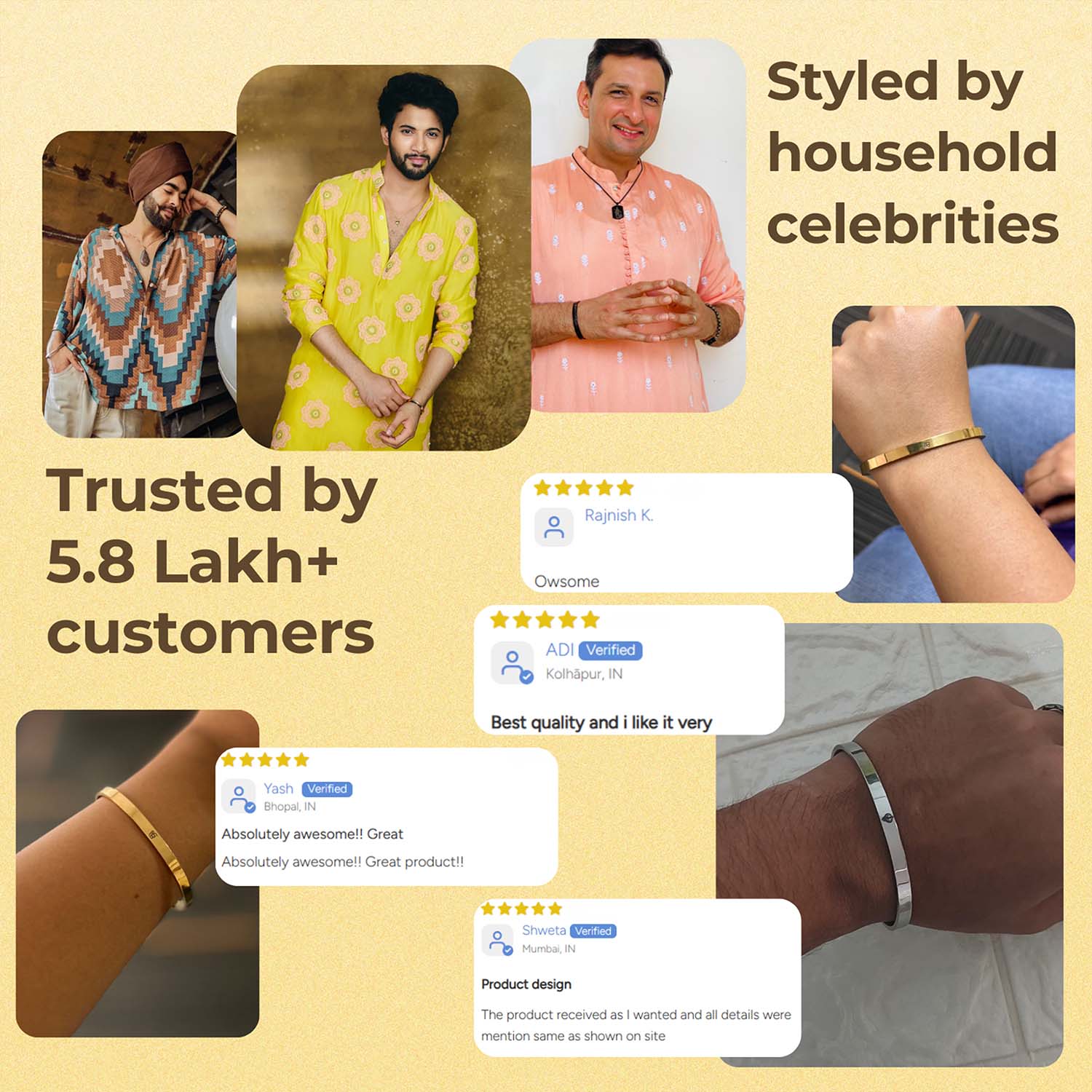 Khanda Gloss Cuff Adjustable Bracelet Black