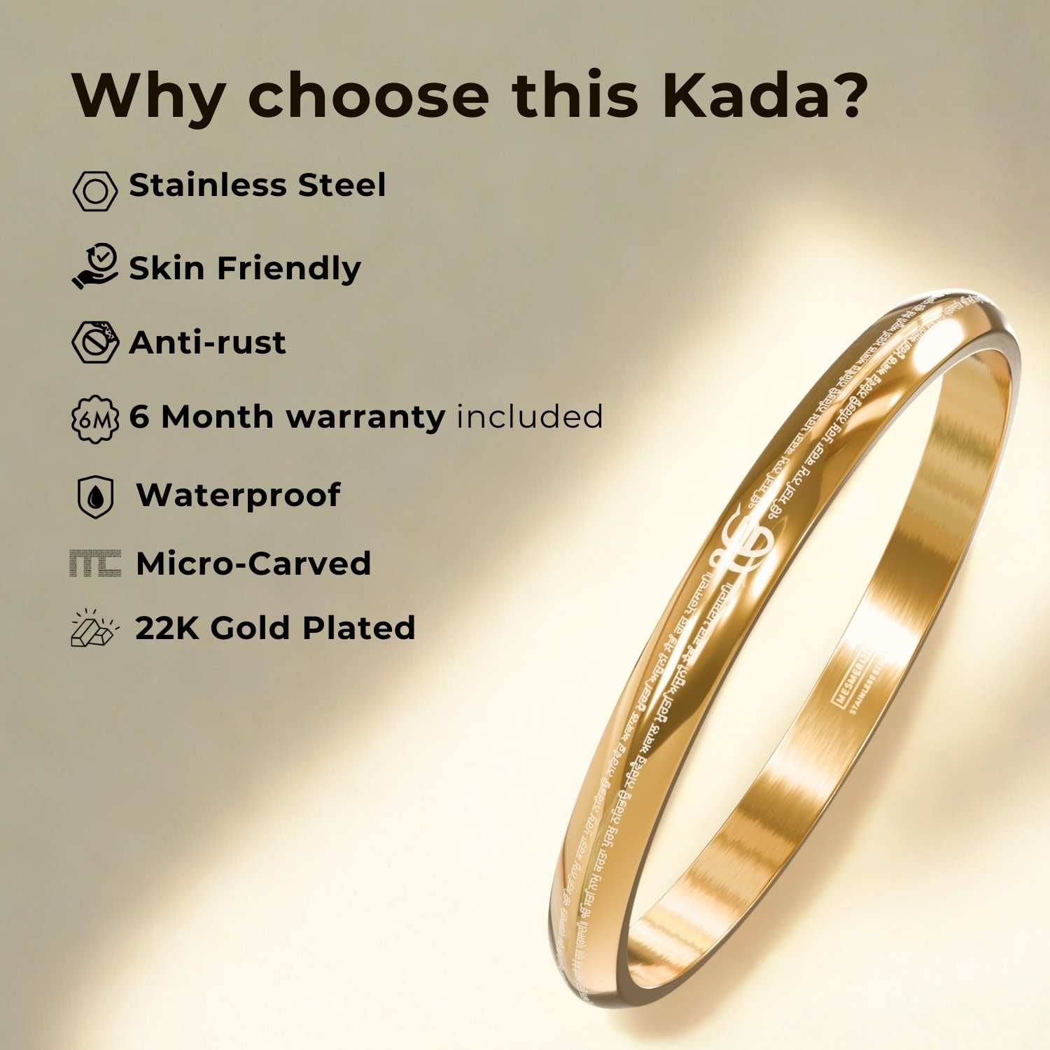 Round Curve Ik Omkar Satnam Mantra Kada Silver