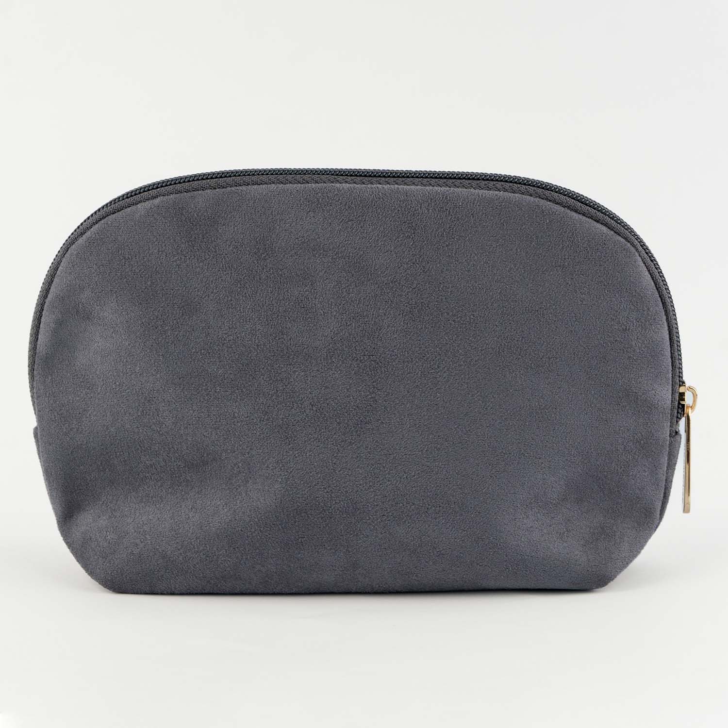 Travel Essentials Frost Grey Suede Travel Pouch