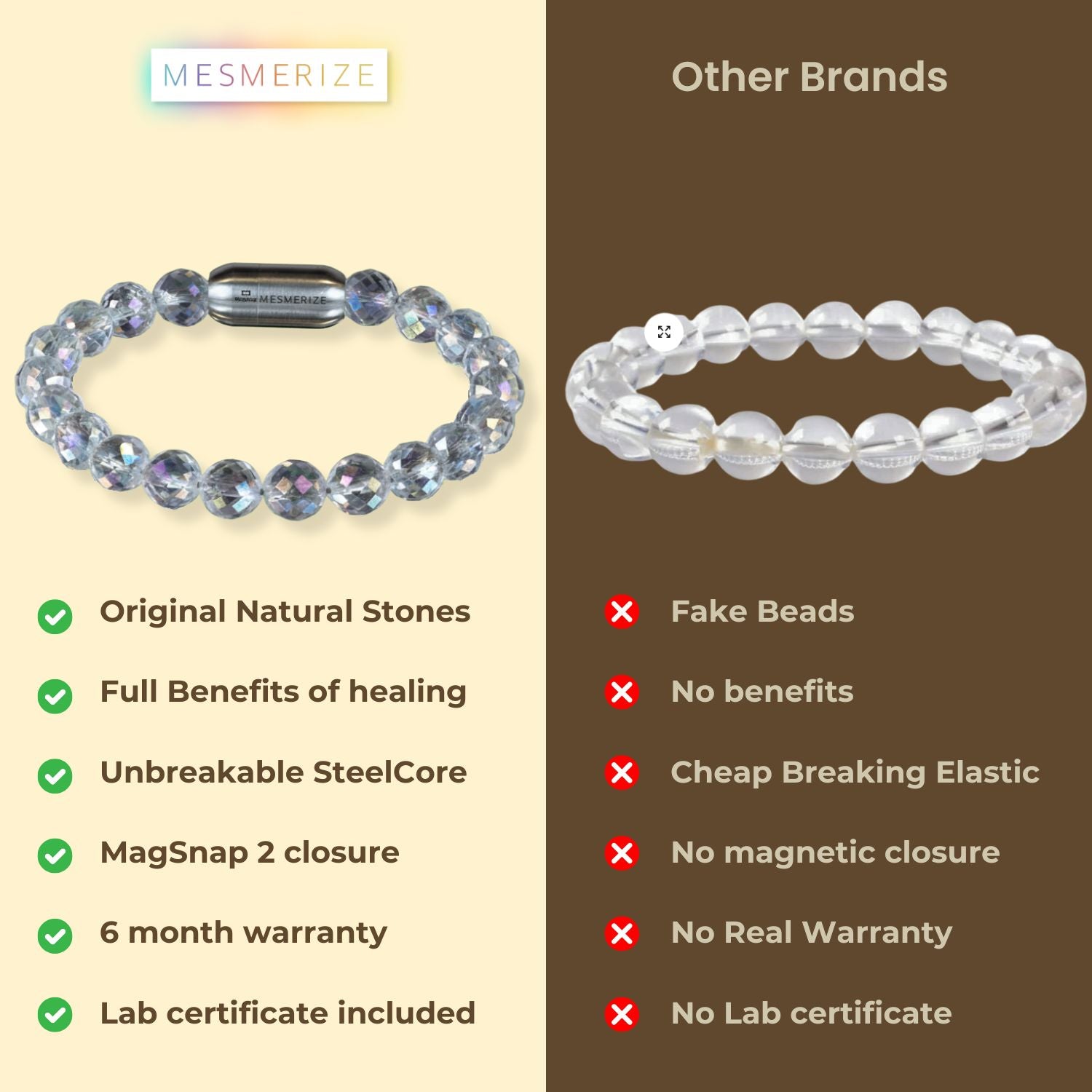 Starlit Aura Quartz Natural Stone Bracelet with MagSnap2