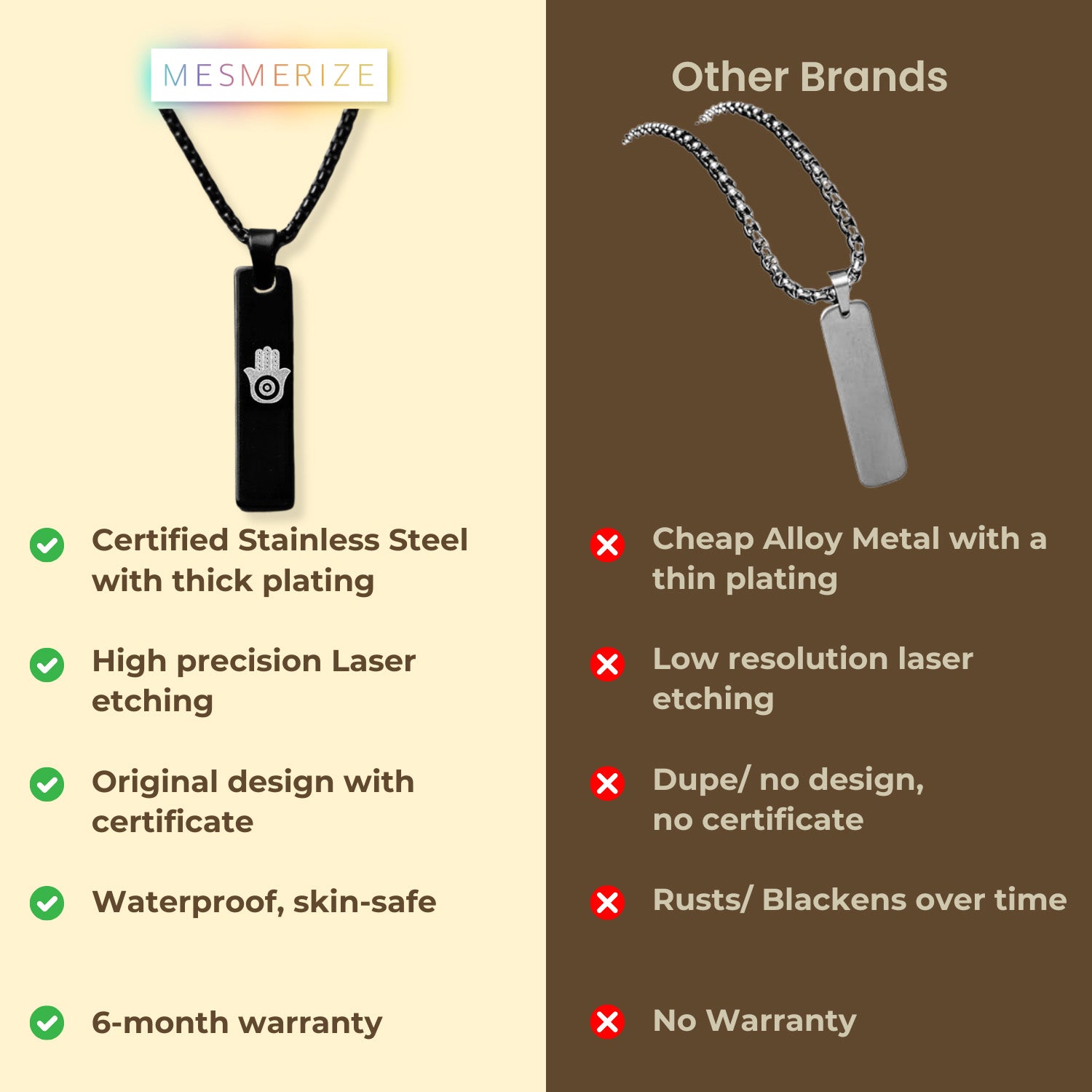 Gold Evil Eye Spiritual Mini Bar Necklace