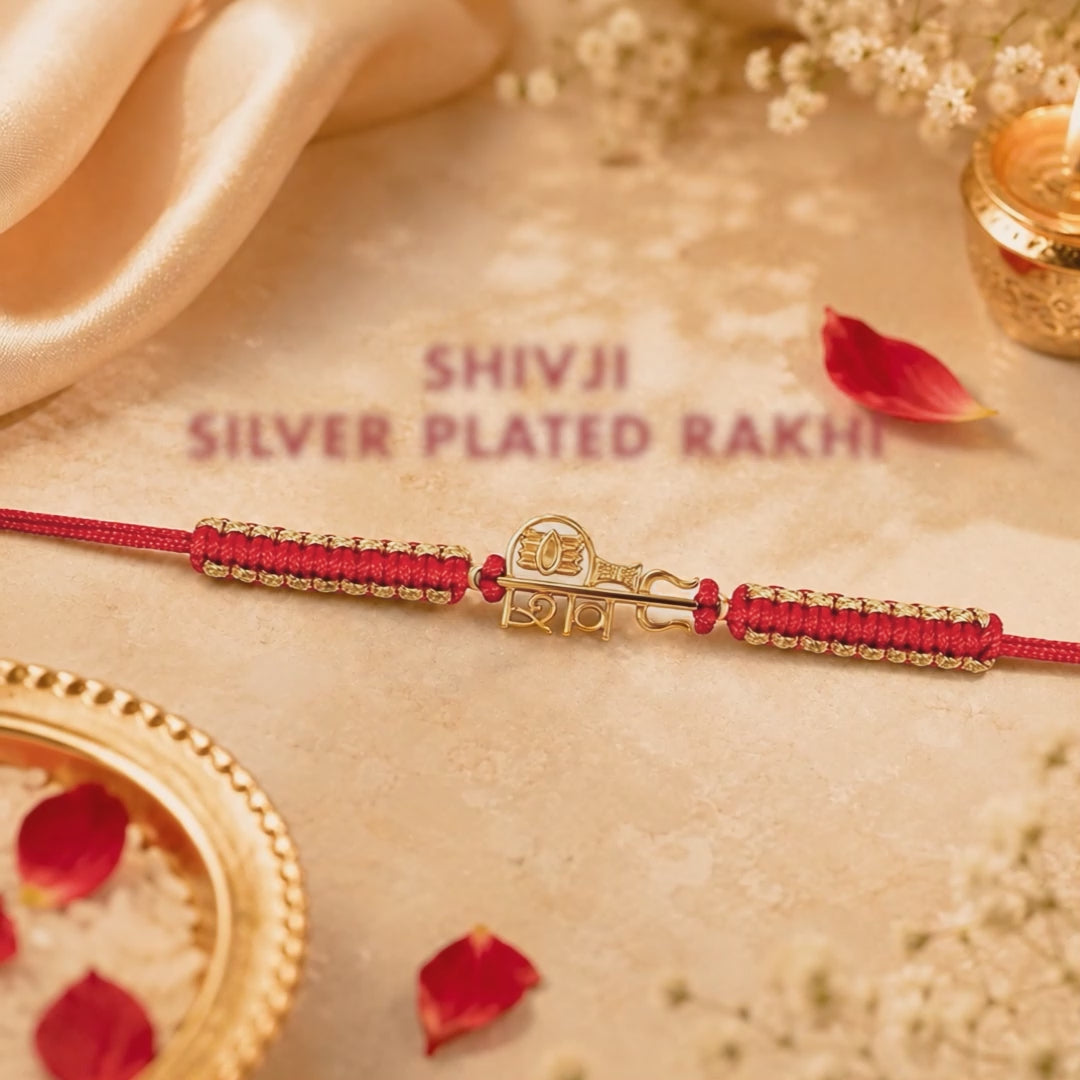 Shivji Silver Plated Rakhi