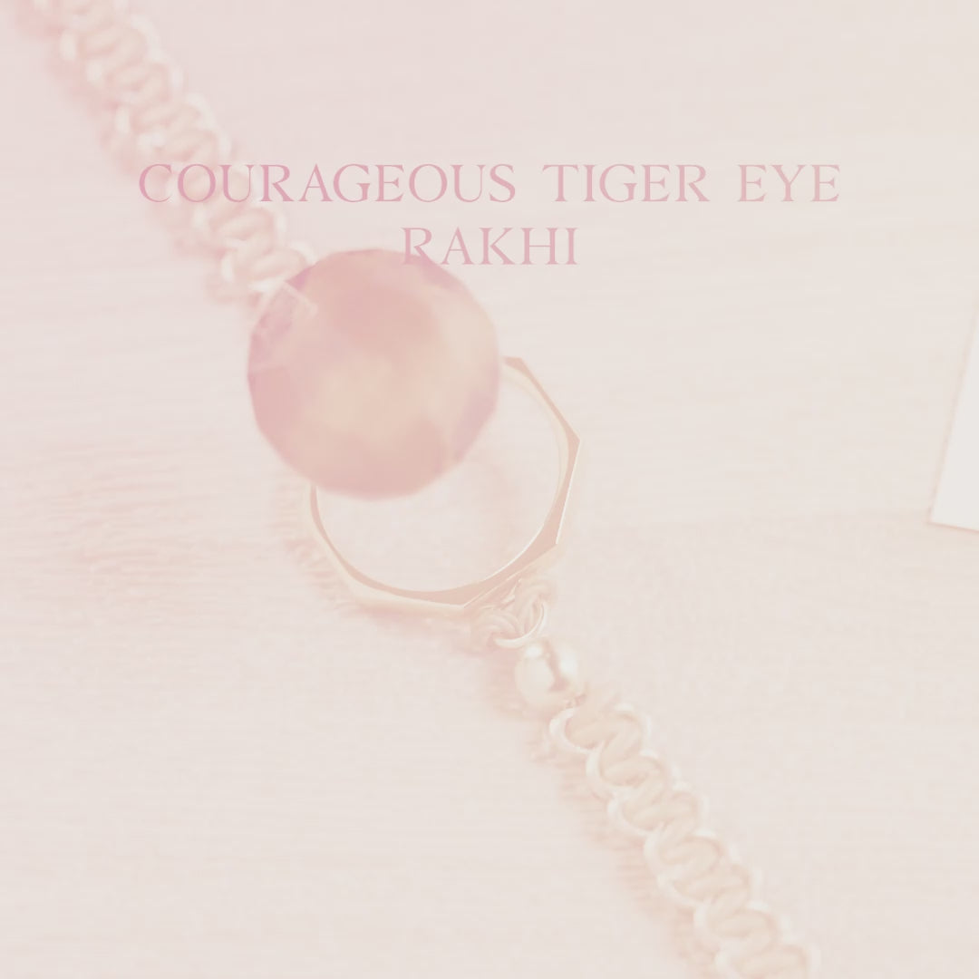 Tiger Eye 11 Carat Stone Rakhi
