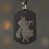 Micro Carved Krishna Tag Necklace Gold