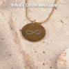 Infinity Circle Necklace Rose Gold