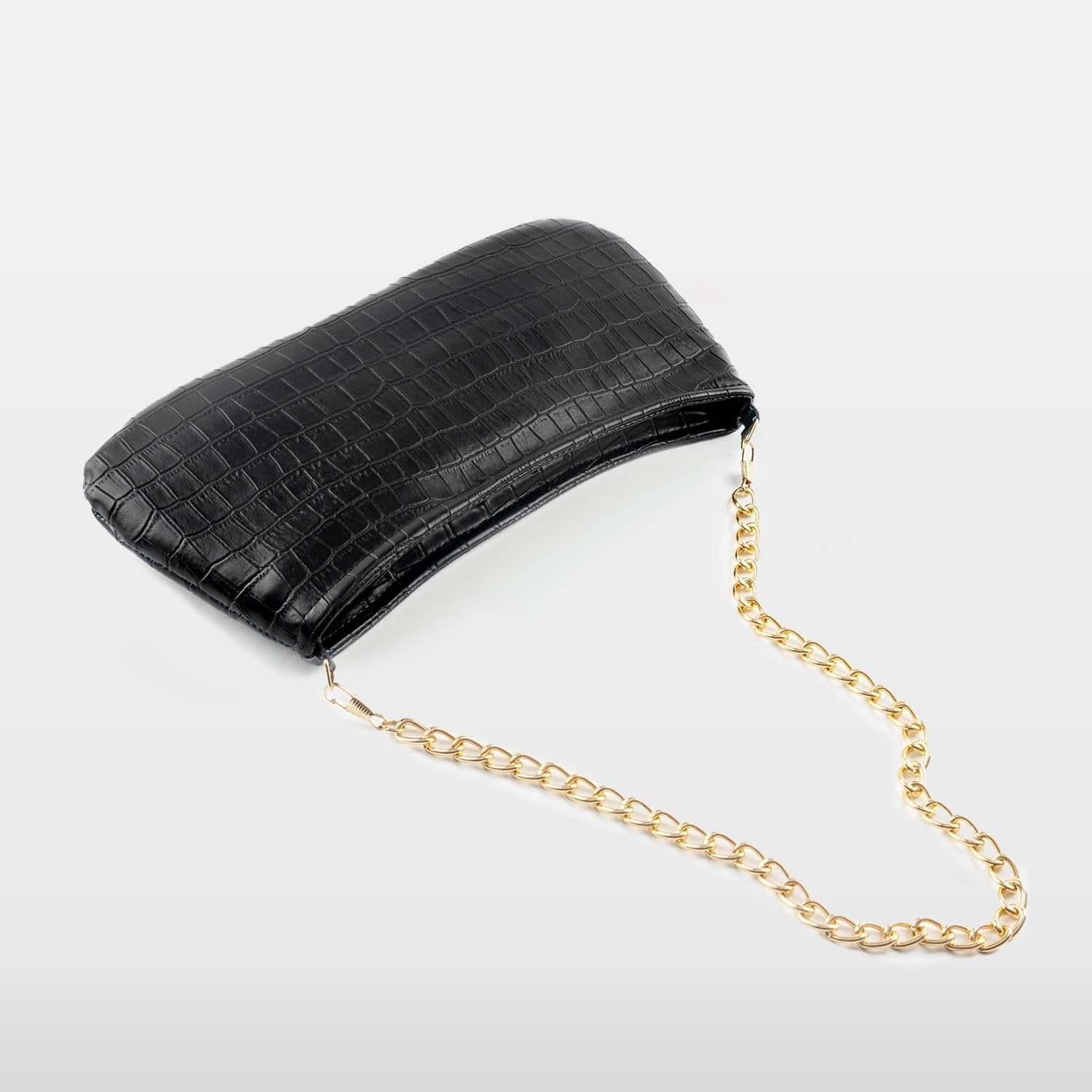 Ebony Black Baguette bag