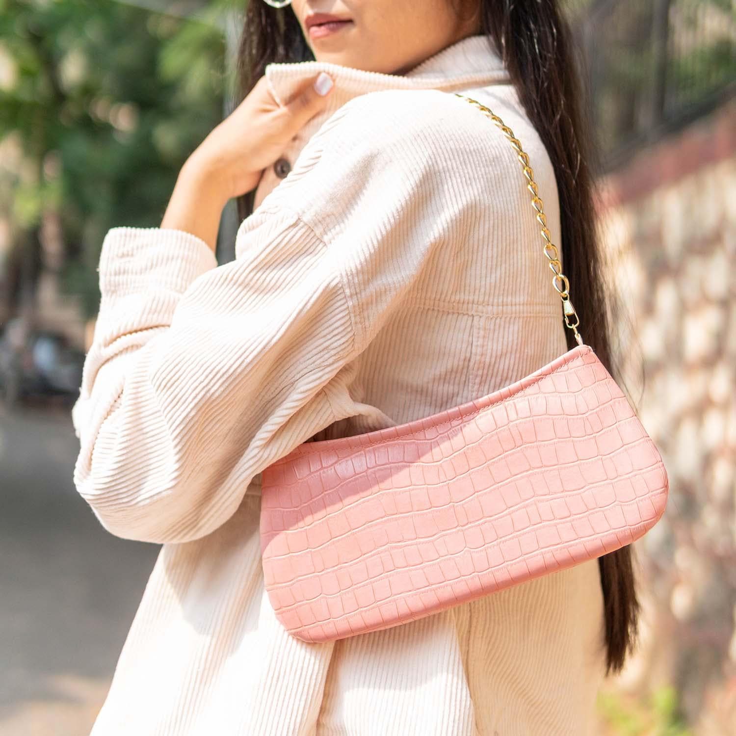 Summer Pink Baguette bag